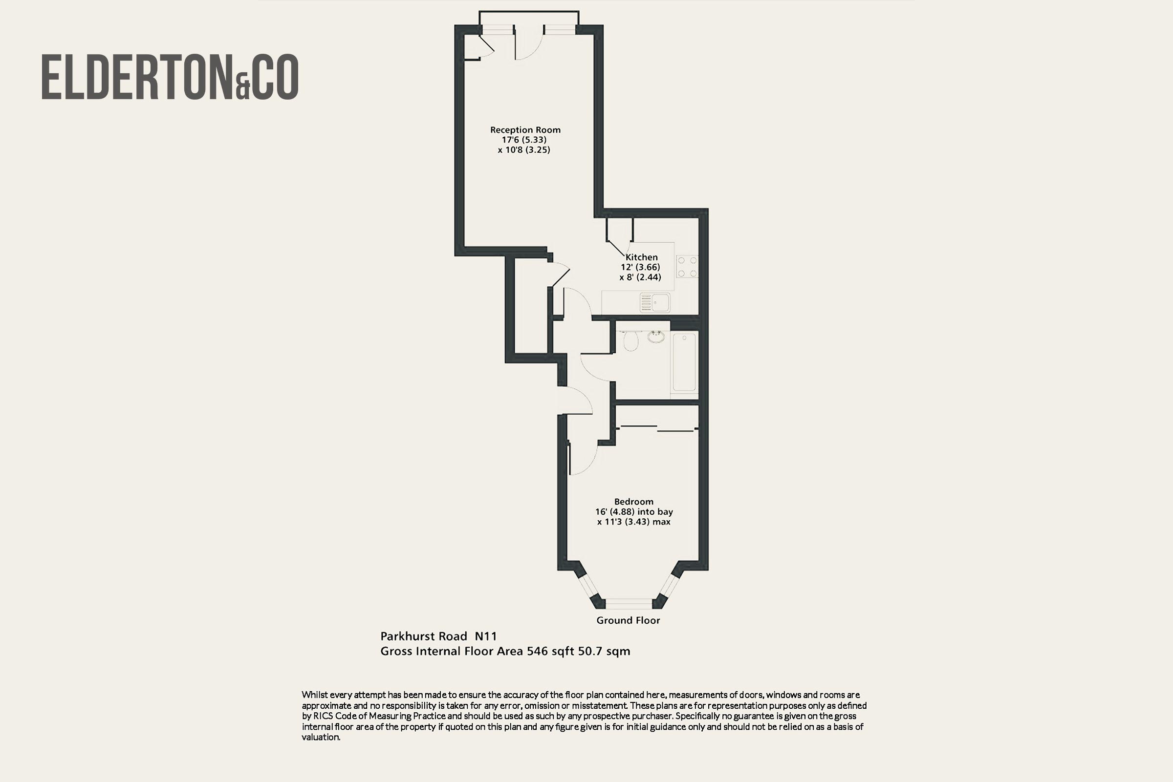 Flat 2, Cawdor House, 38 , Parkhurst Road, London floorplan