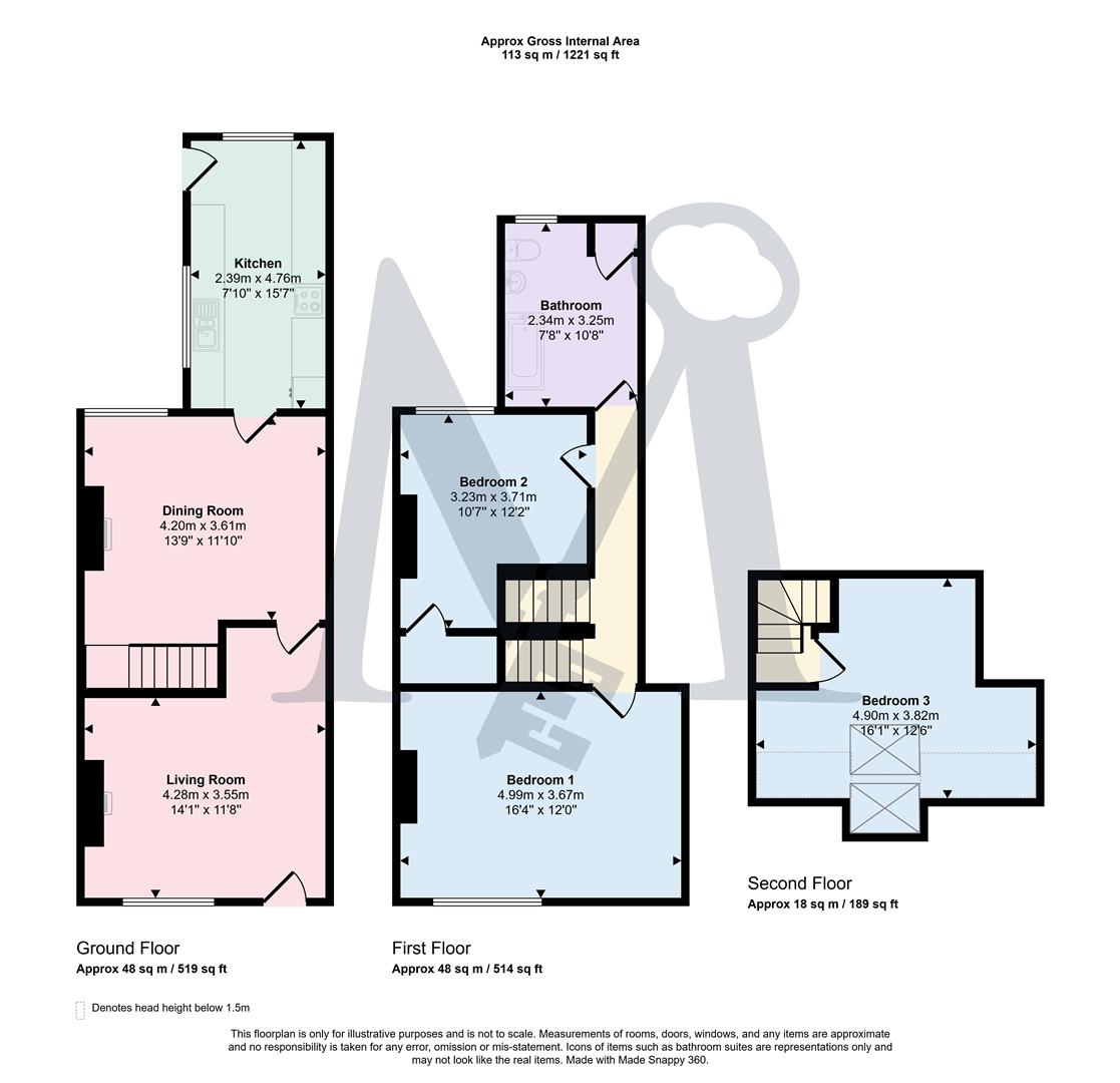 221, Brooks Lane, Coalville floorplan