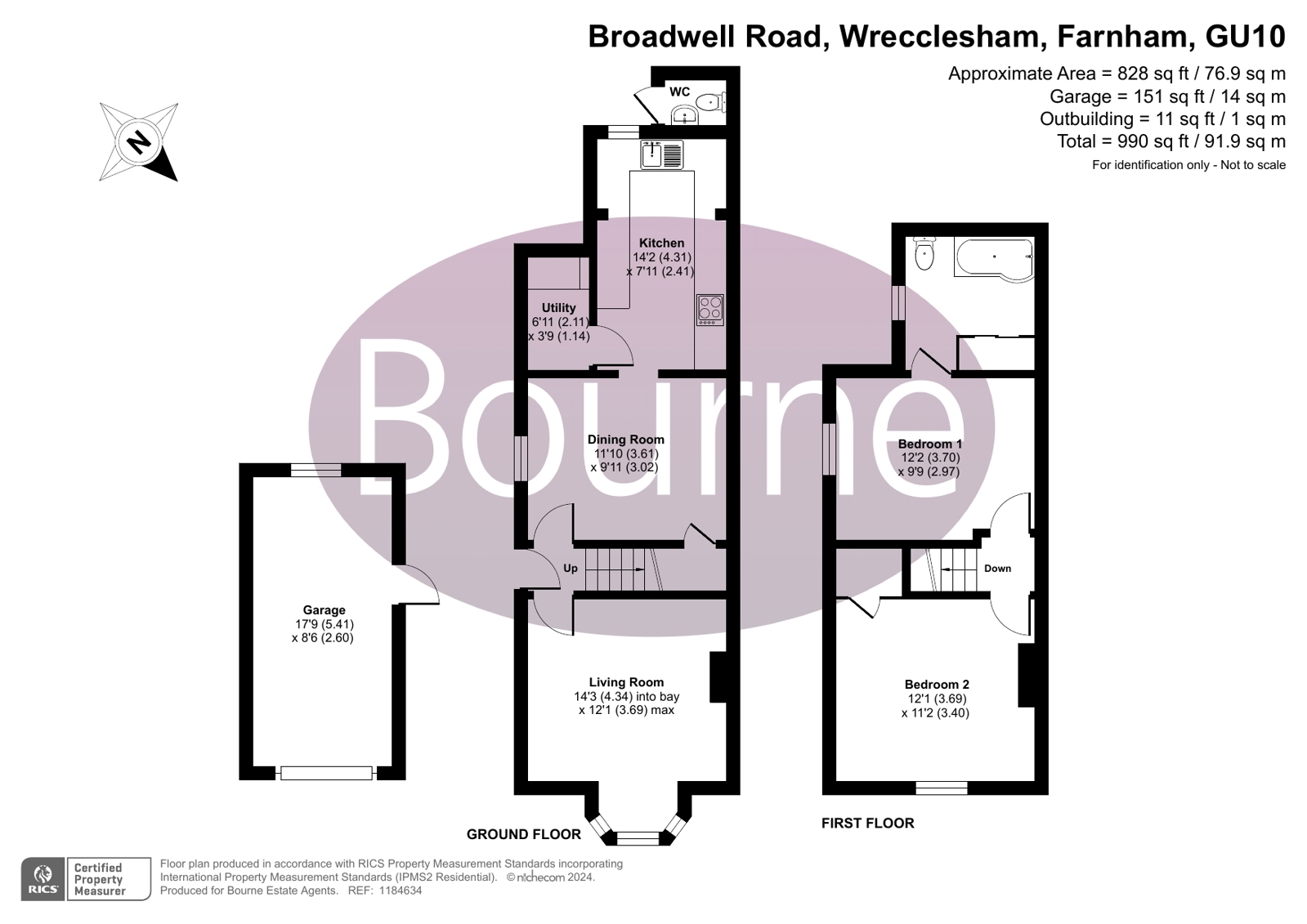 Elmslea, 9, Broadwell Road, Farnham floorplan