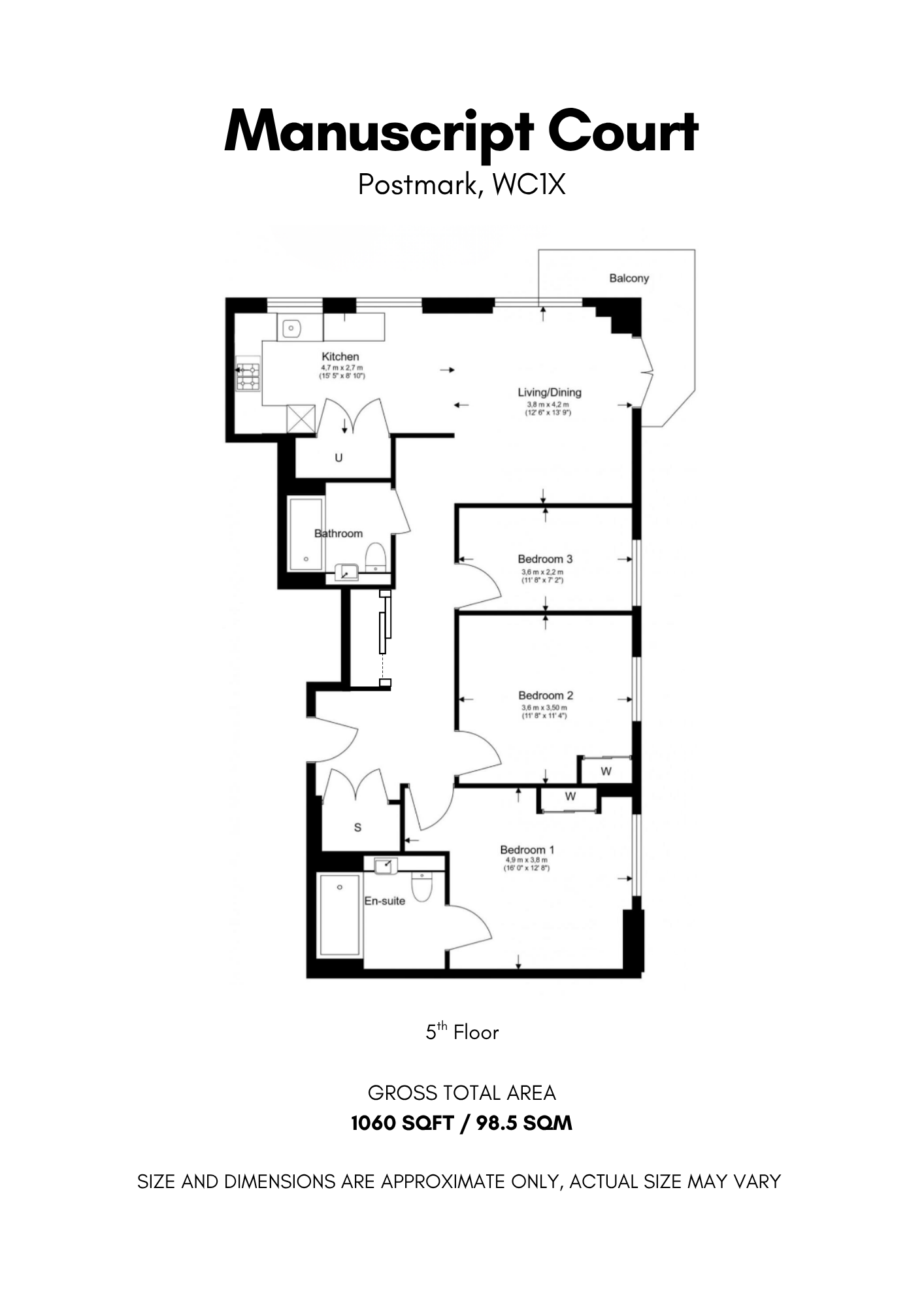 Flat 19, Manuscript Court, London floorplan