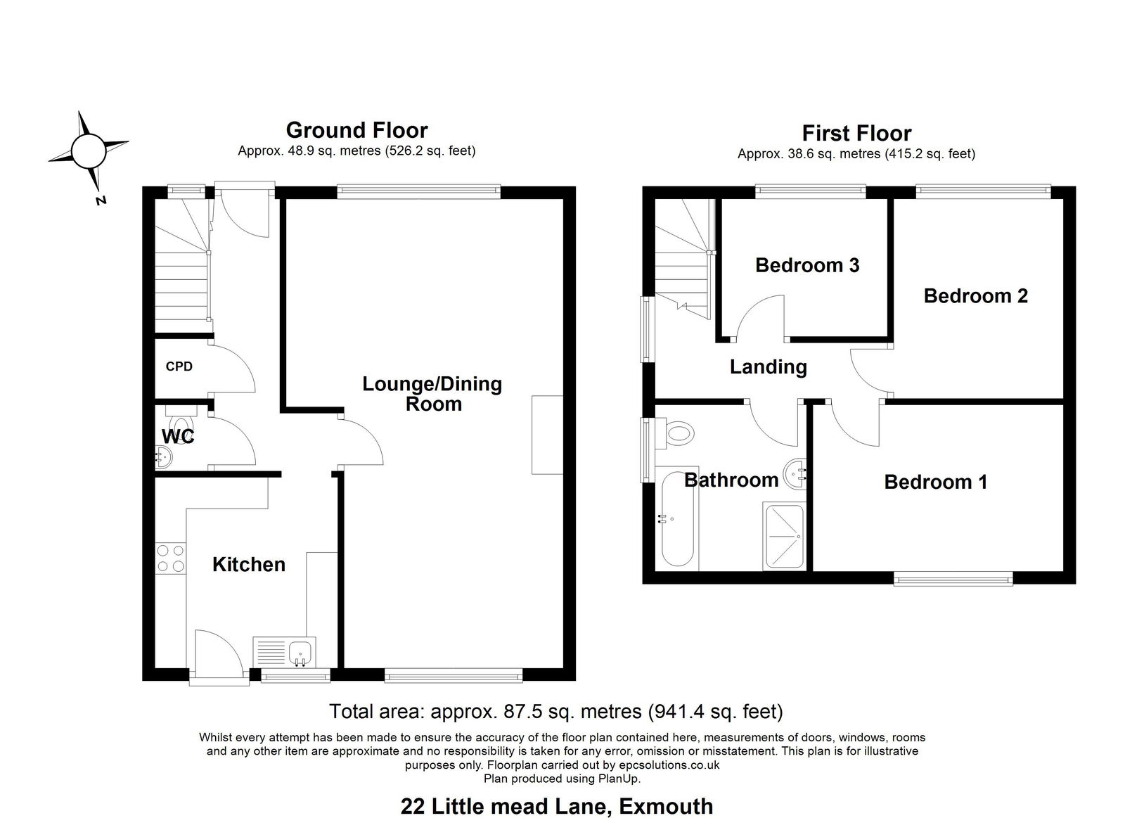 22, Littlemead Lane, Exmouth floorplan