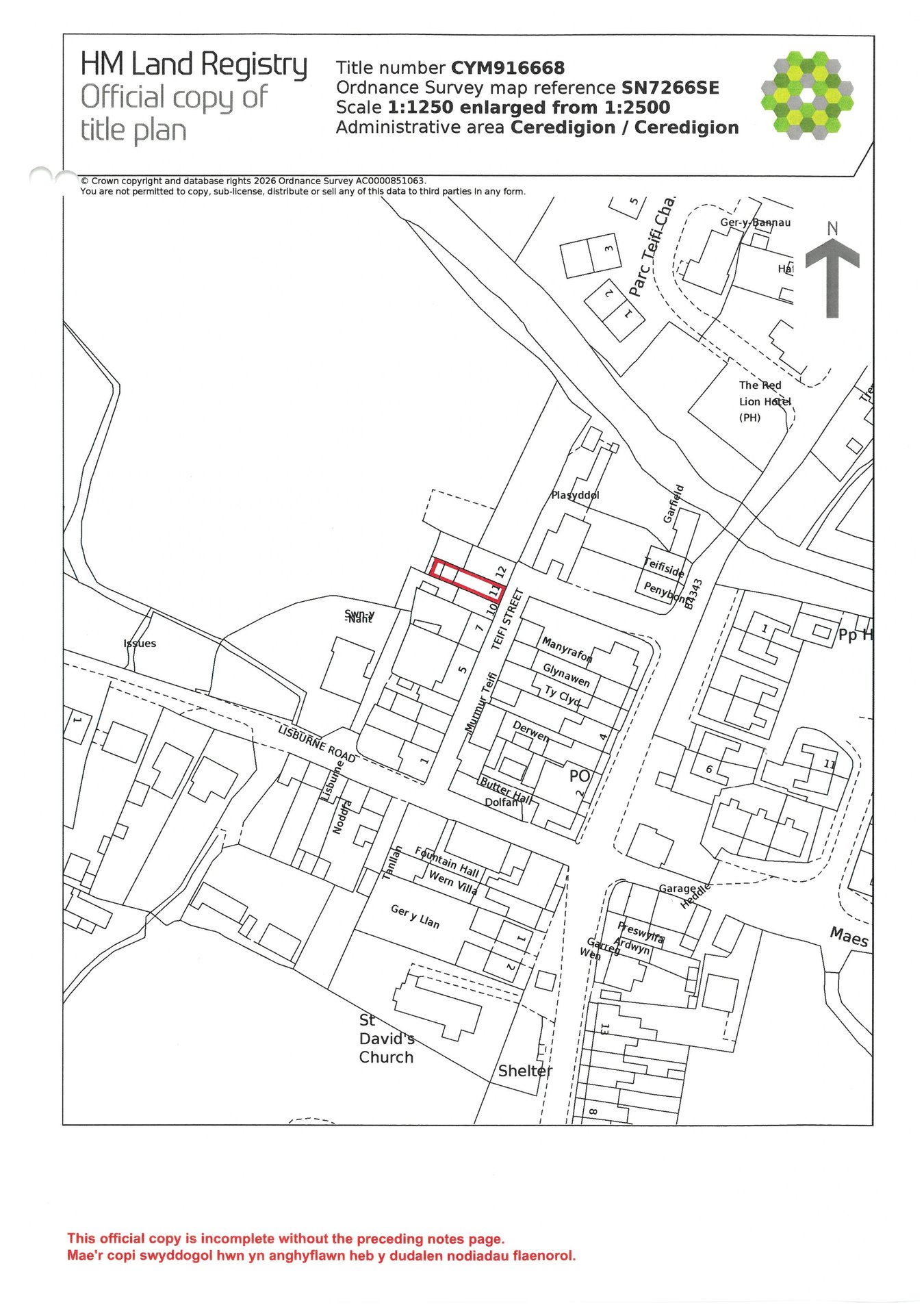 11 Teifi Street,, Pontrhydfendigaid, Ystrad Meurig floorplan