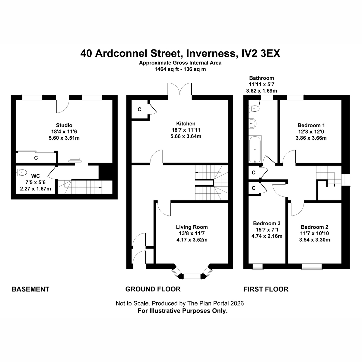 40, Ardconnel Street, Inverness floorplan