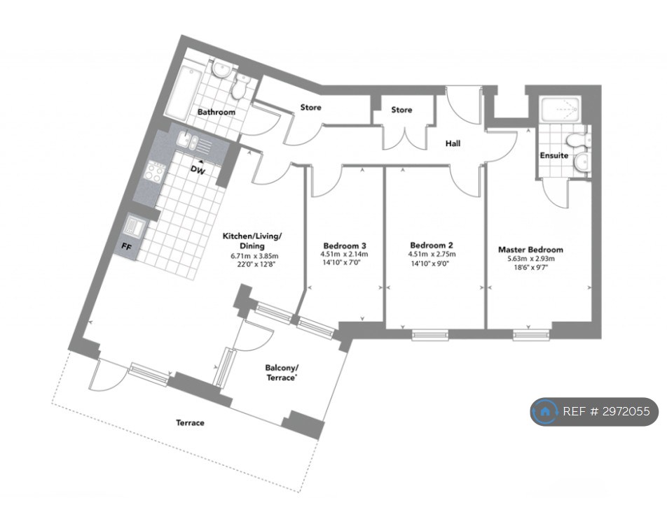 Flat  Bellow House, Gayton Road, Harrow floorplan