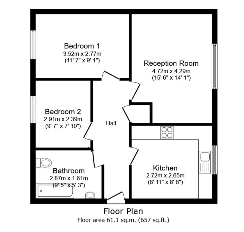 4, Grenaby Way, Seaham floorplan