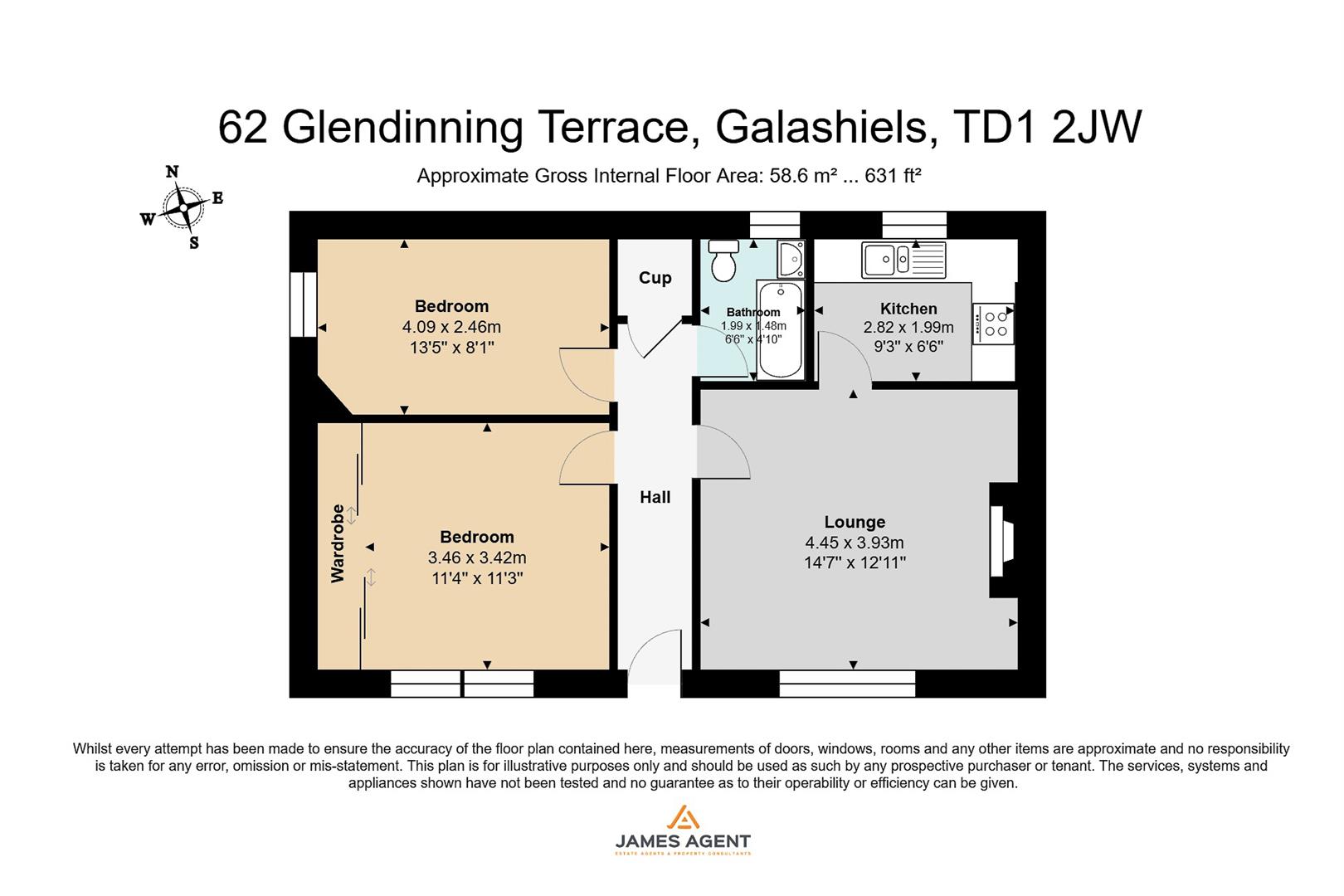 62, Glendinning Terrace, Galashiels floorplan
