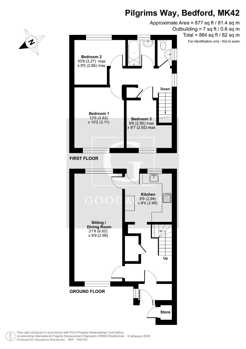 110 Pilgrims Way, Bedford floorplan