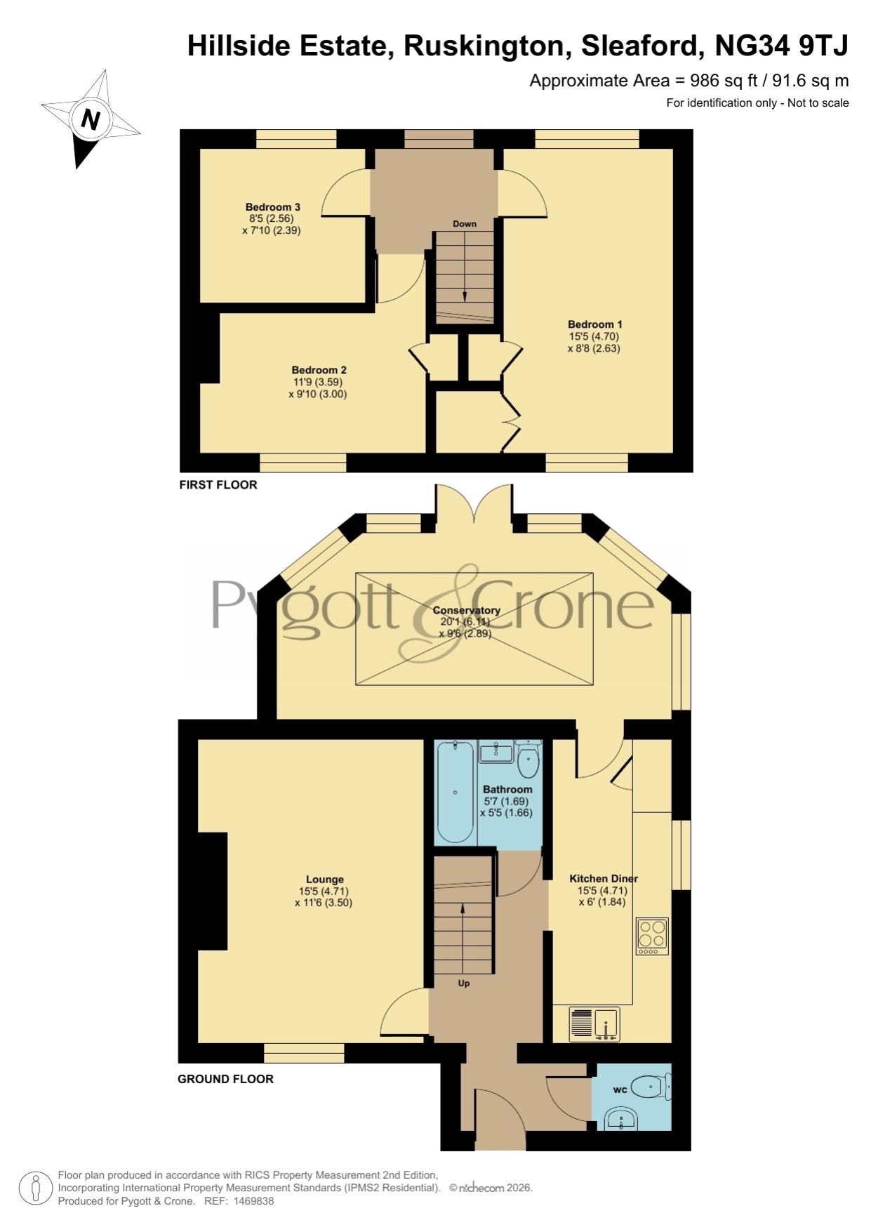 31, Hillside Estate, Sleaford floorplan