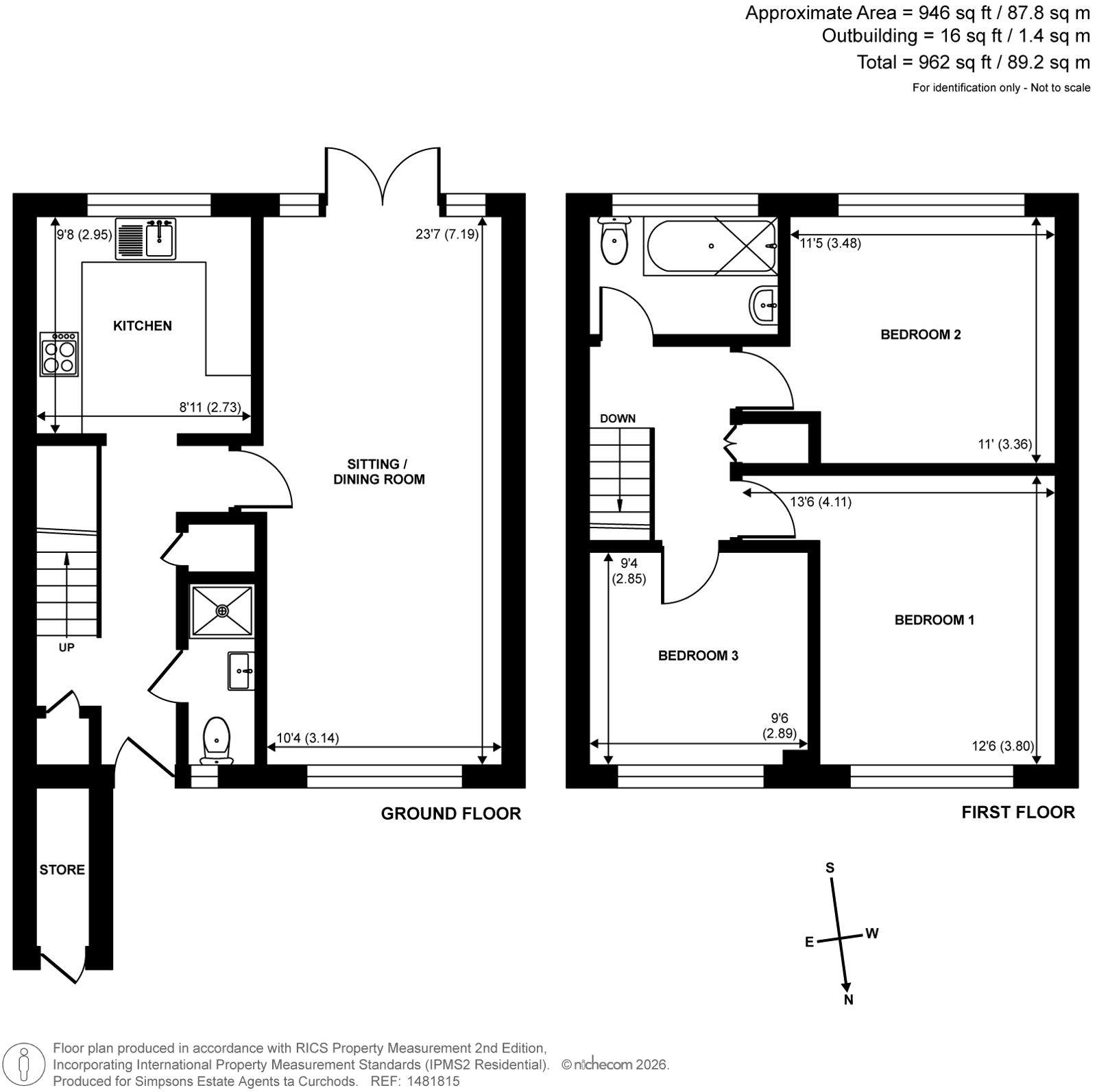 27, Bennett Close, Cobham floorplan