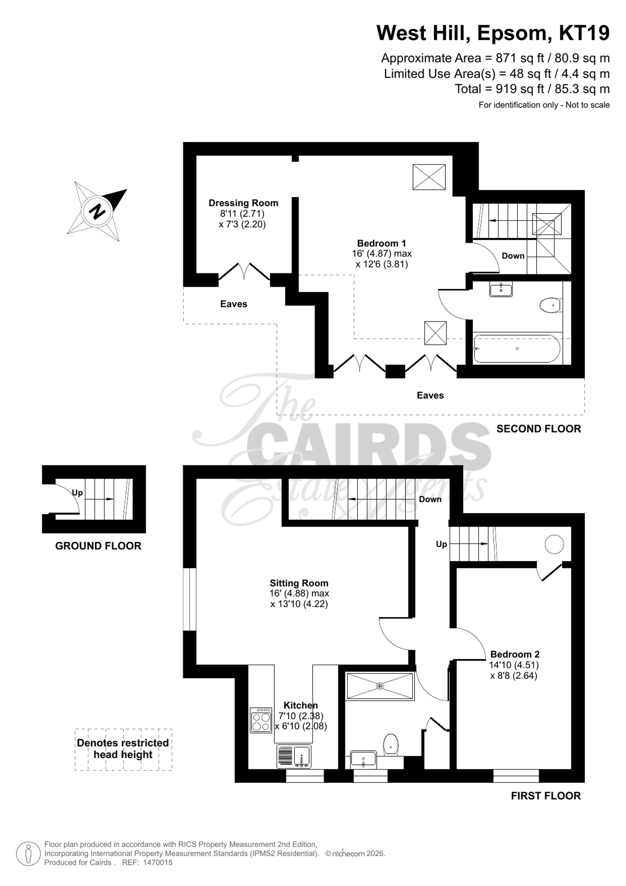 90 West Hill, Epsom floorplan