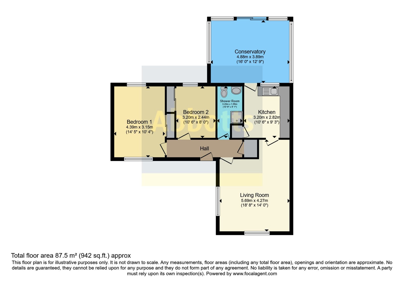 12, Larch Close, Attleborough floorplan