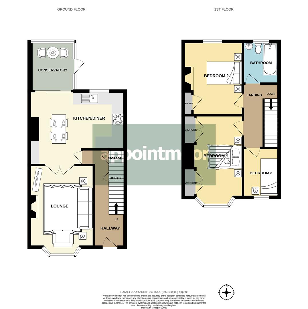 159, Westminster Drive, Westcliff-On-Sea floorplan