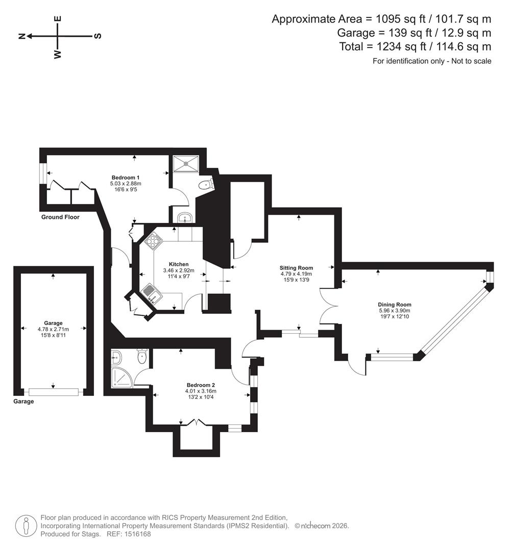 1 Mortehoe Apartments, Woolacombe floorplan