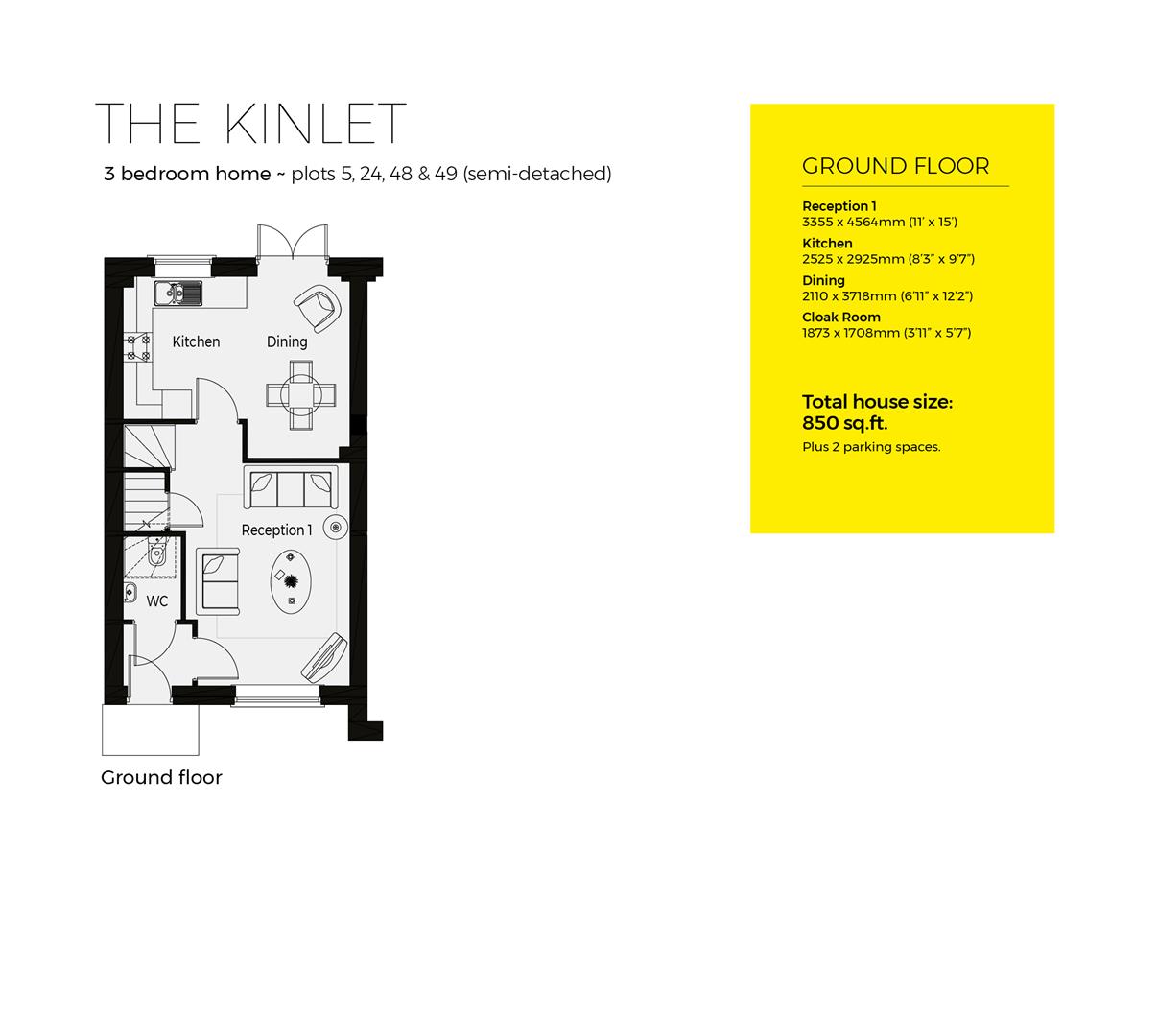 Plot 48, The Kinlet, Severn Meadows, Upton Upon Severn floorplan