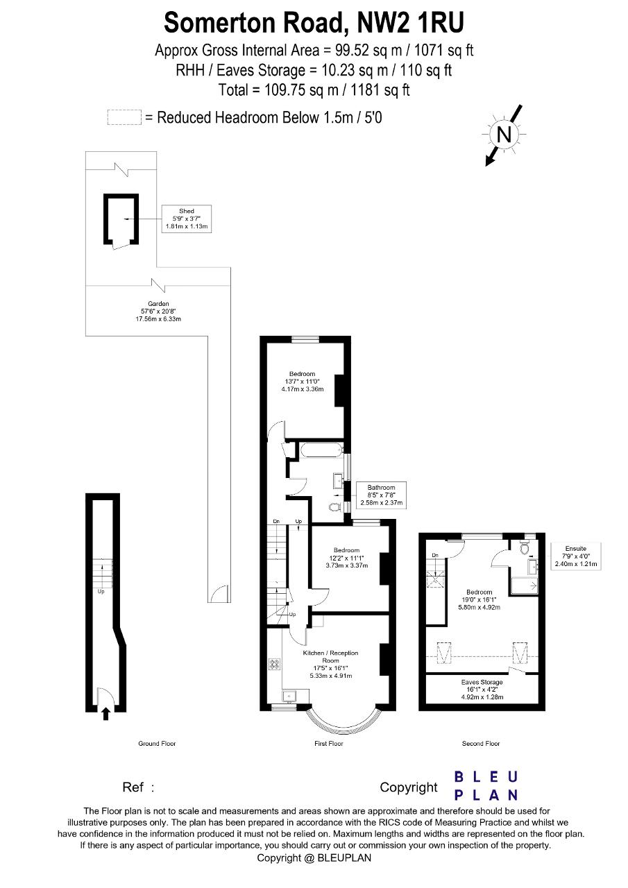 57, Somerton Road, London floorplan