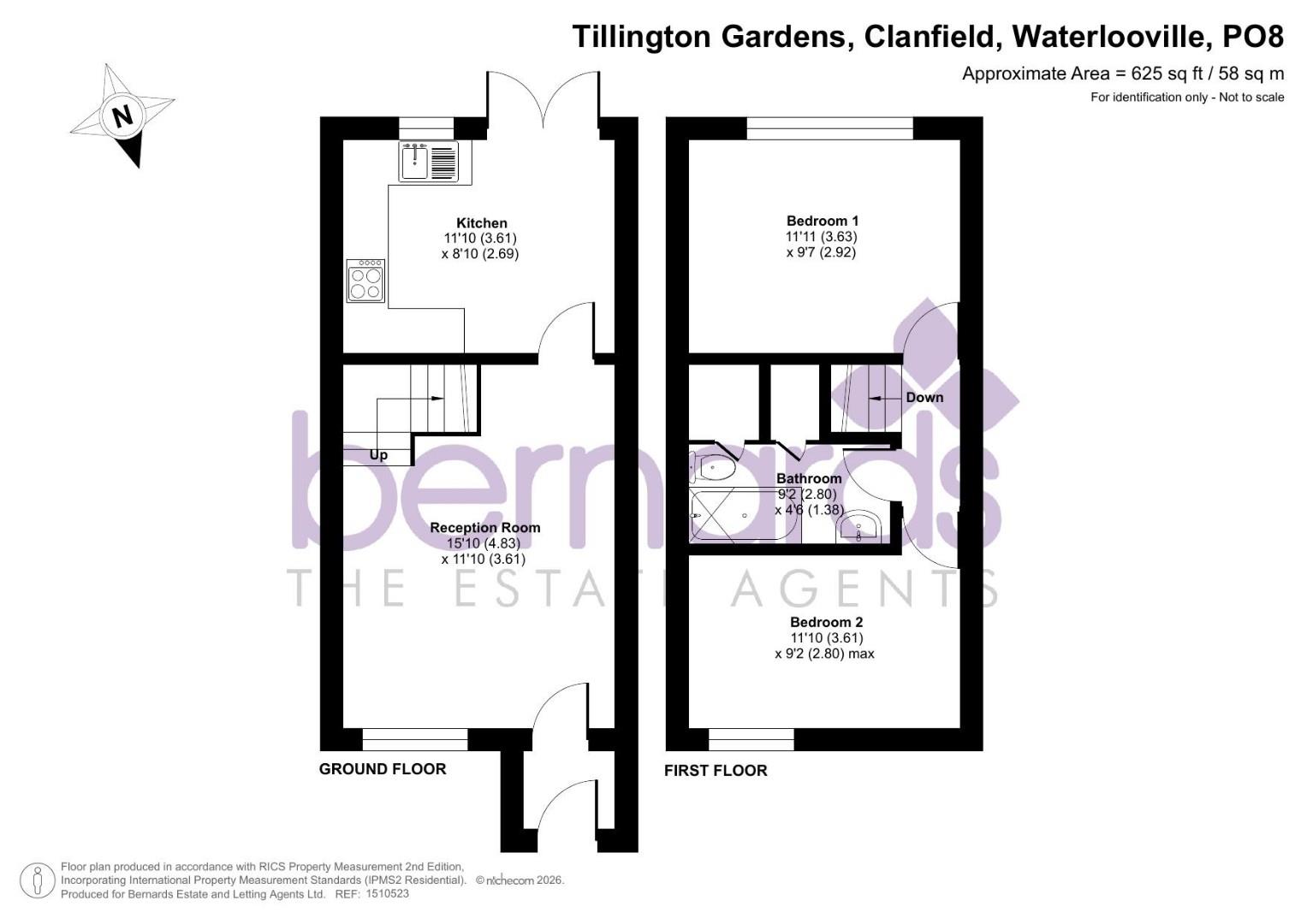 23, Tillington Gardens, Waterlooville floorplan