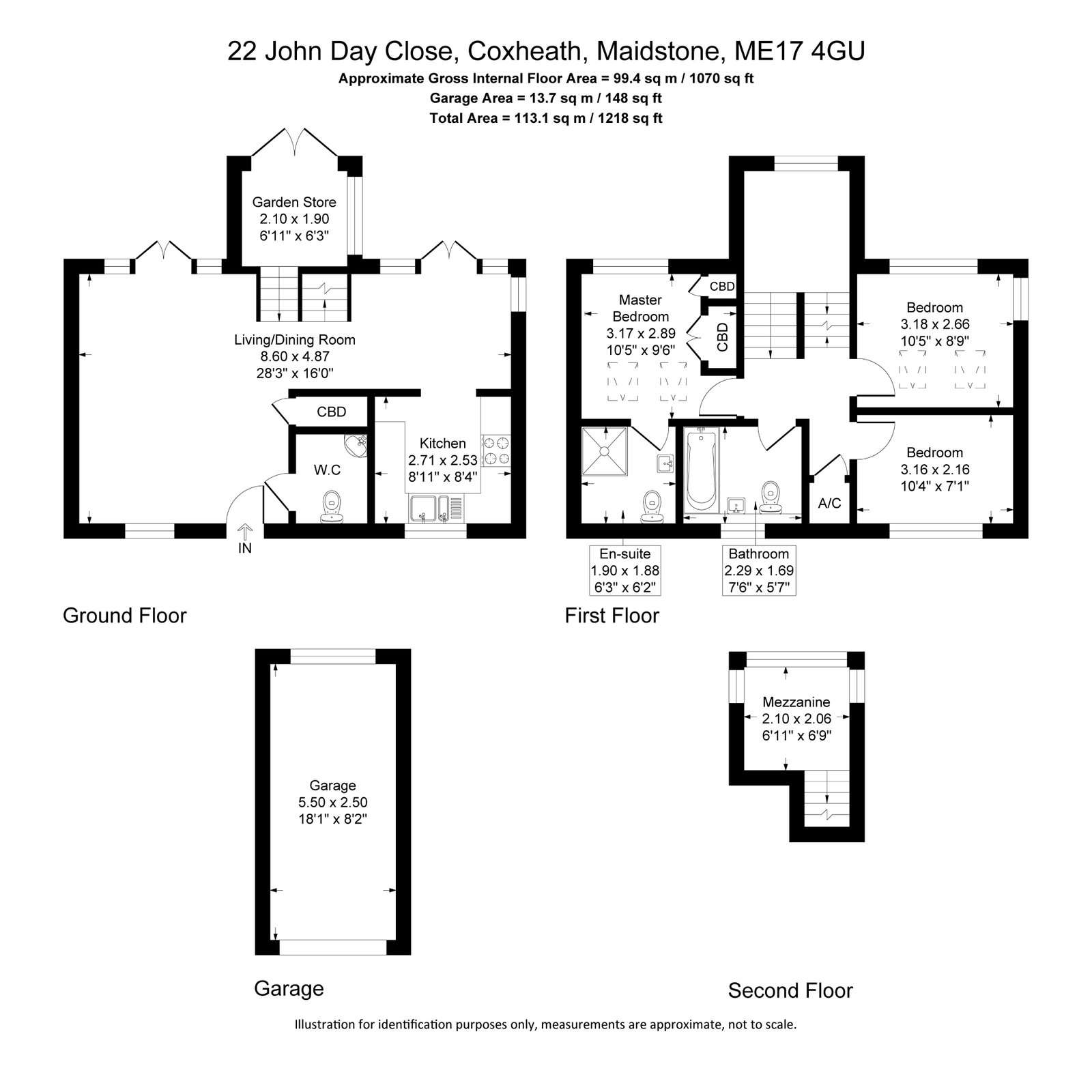 22, John Day Close, Maidstone floorplan