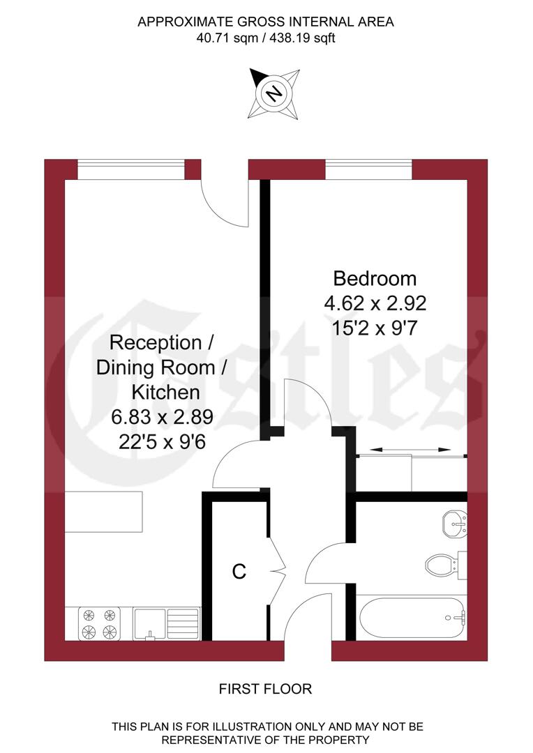 Flat 9, Franklin House, 3 Velocity Way, Enfield floorplan