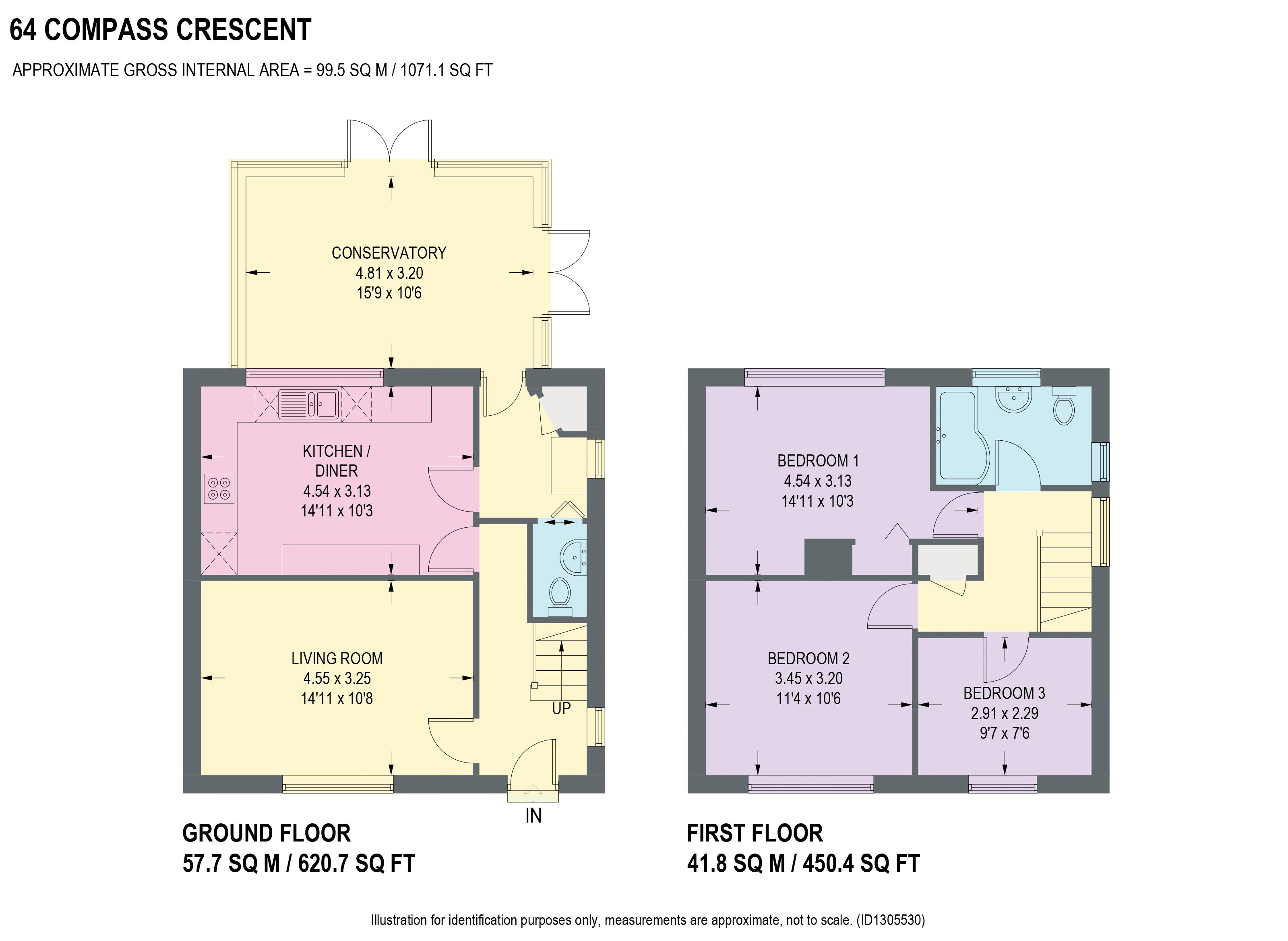 64, Compass Crescent, Chesterfield floorplan