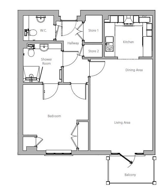 1 Bedrooms Flat for sale in Apartment 50 Brook House, Debden Grange, Saffron Walden, Essex CB10
