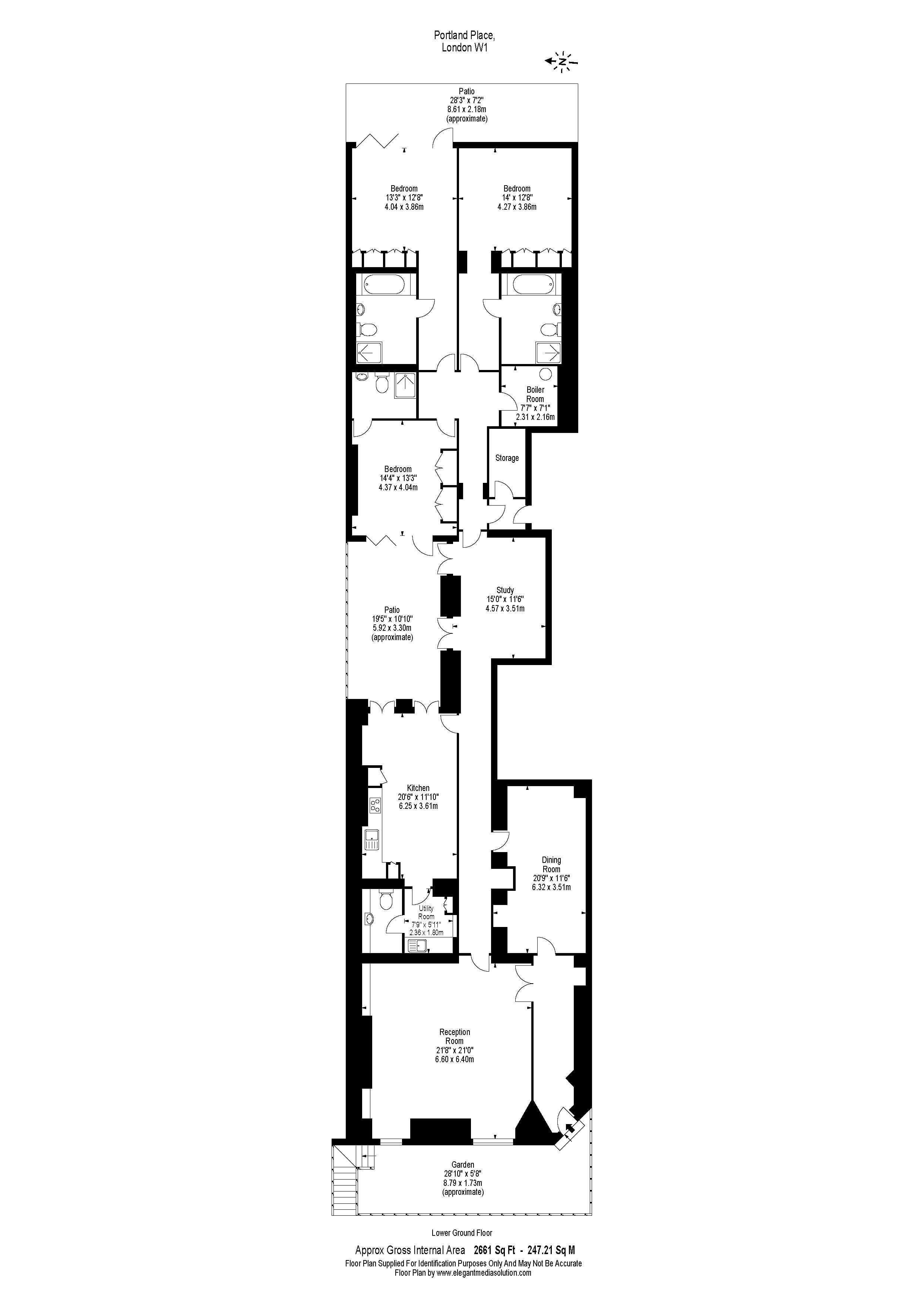 3 Bedrooms Flat to rent in Portland Place, London W1B