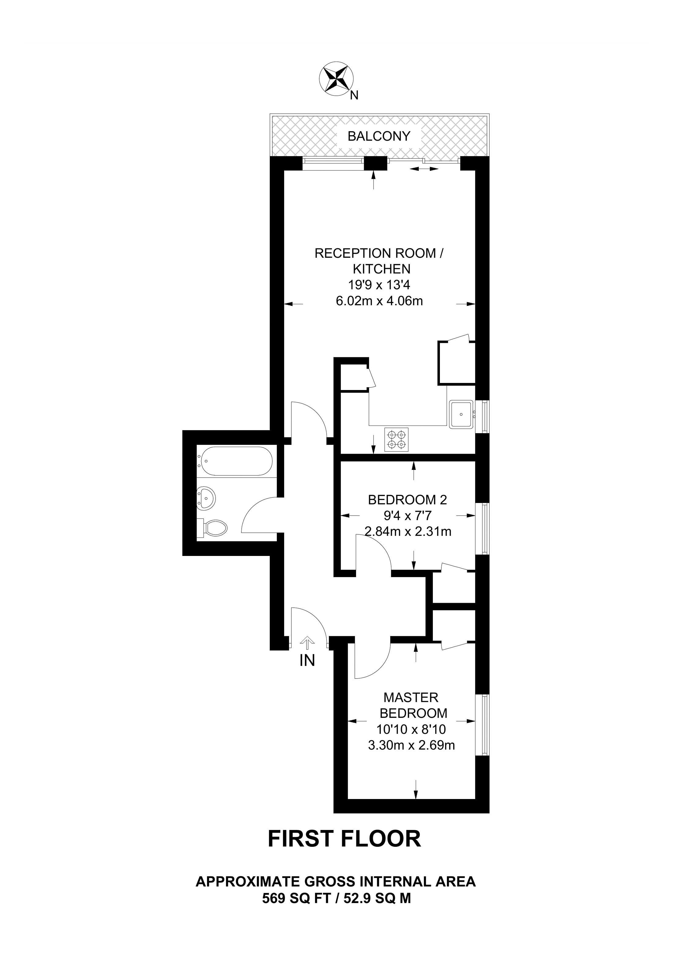 2 Bedrooms Flat to rent in Waterson Street, Hackney, London E2