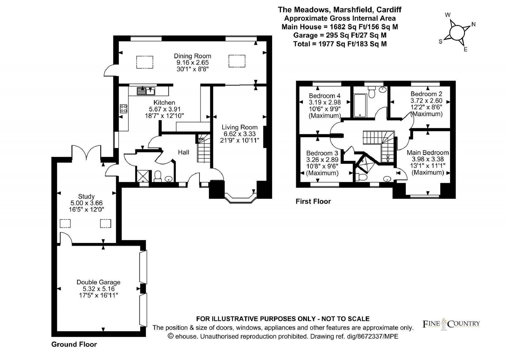 13 The Meadows, Cardiff floorplan