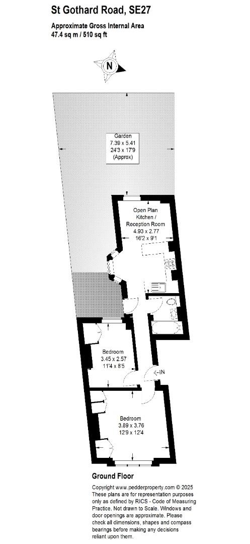 Flat 1, 47, St. Gothard Road, London floorplan