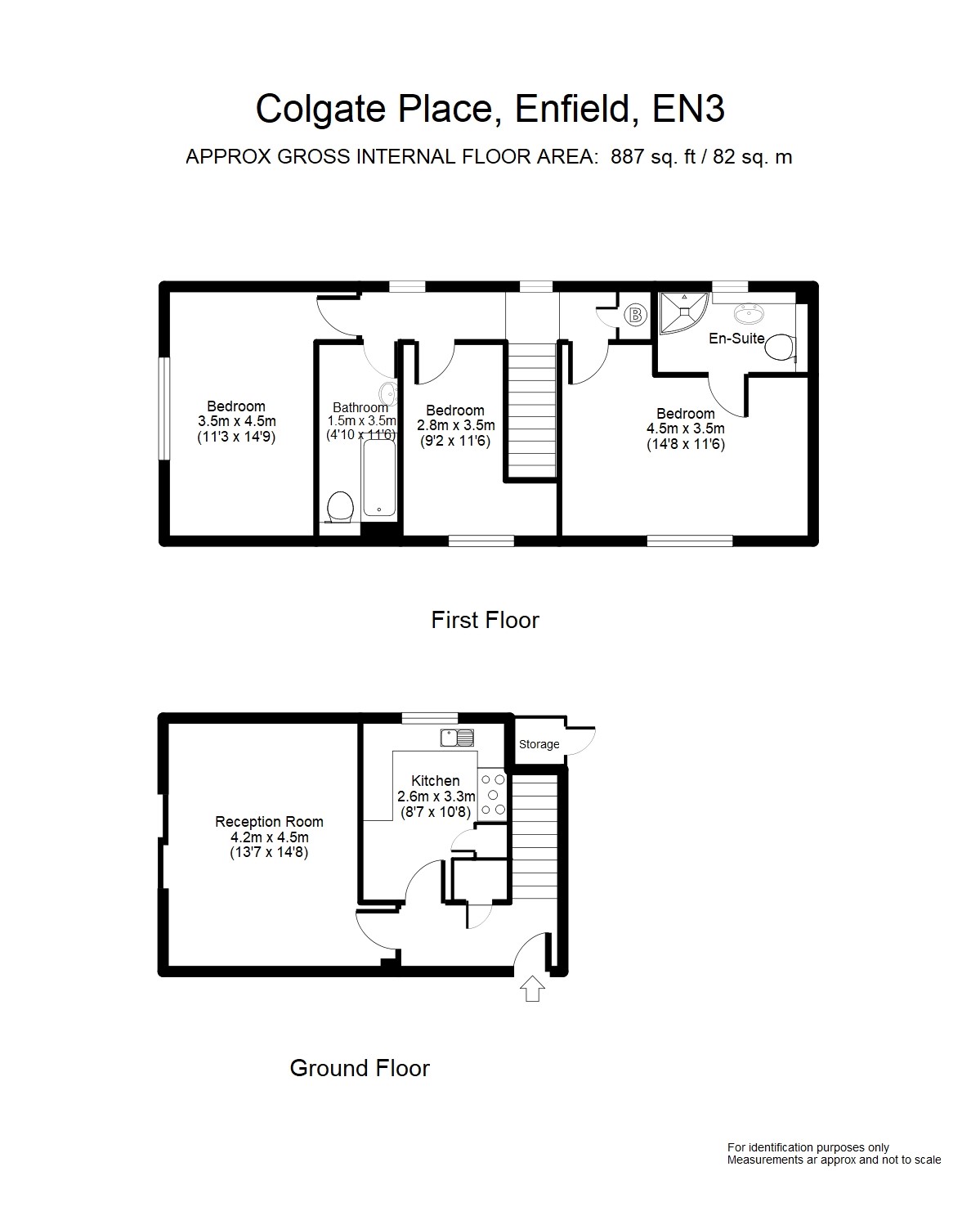 3 Bedrooms Terraced house for sale in Colgate Place, Enfield, London EN3