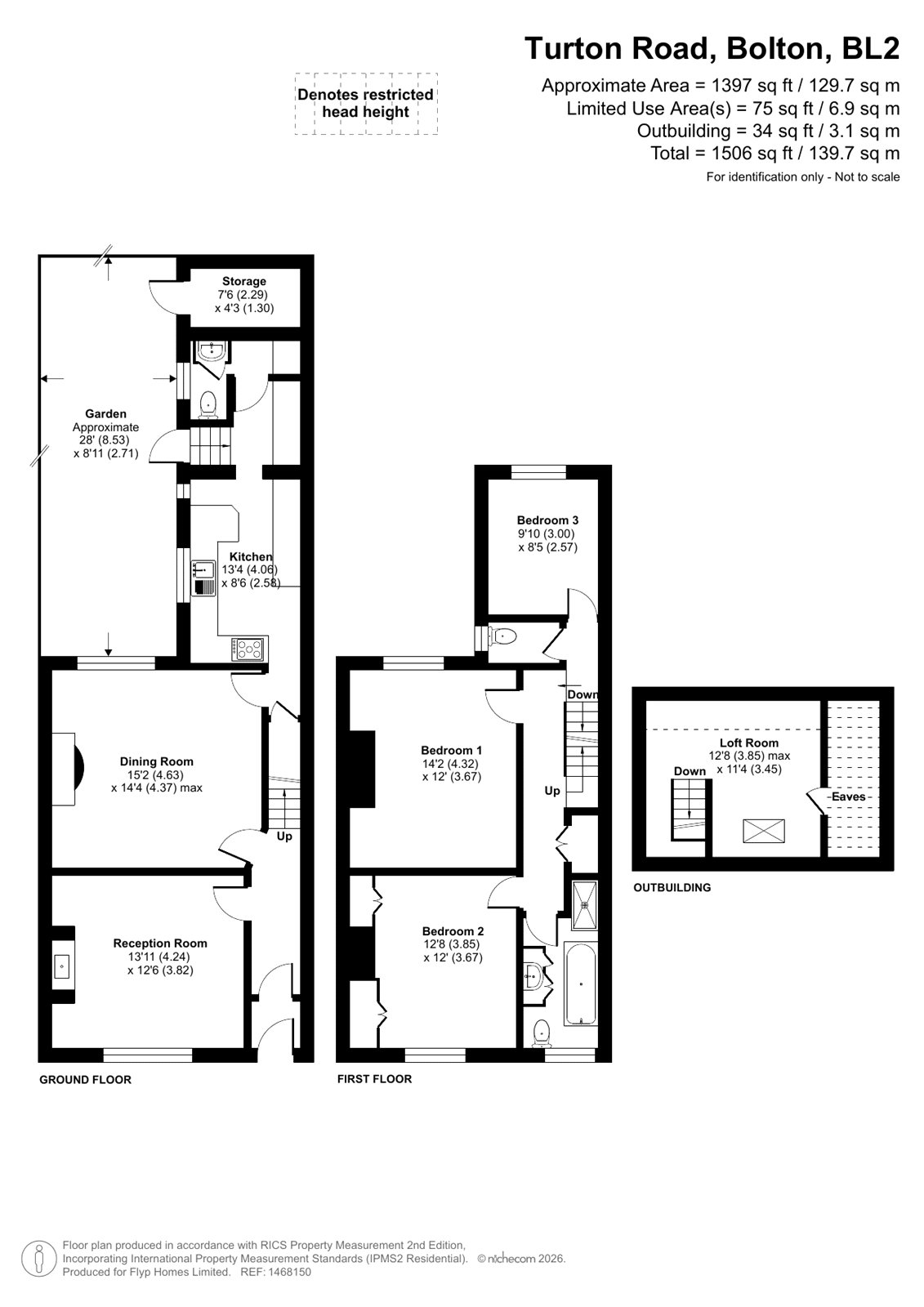 220, Turton Road, Greater Manchester floorplan