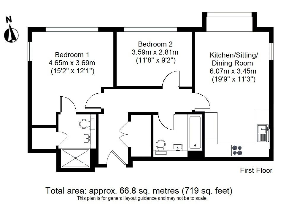 7 Ryedale Court, London Road, Sevenoaks floorplan
