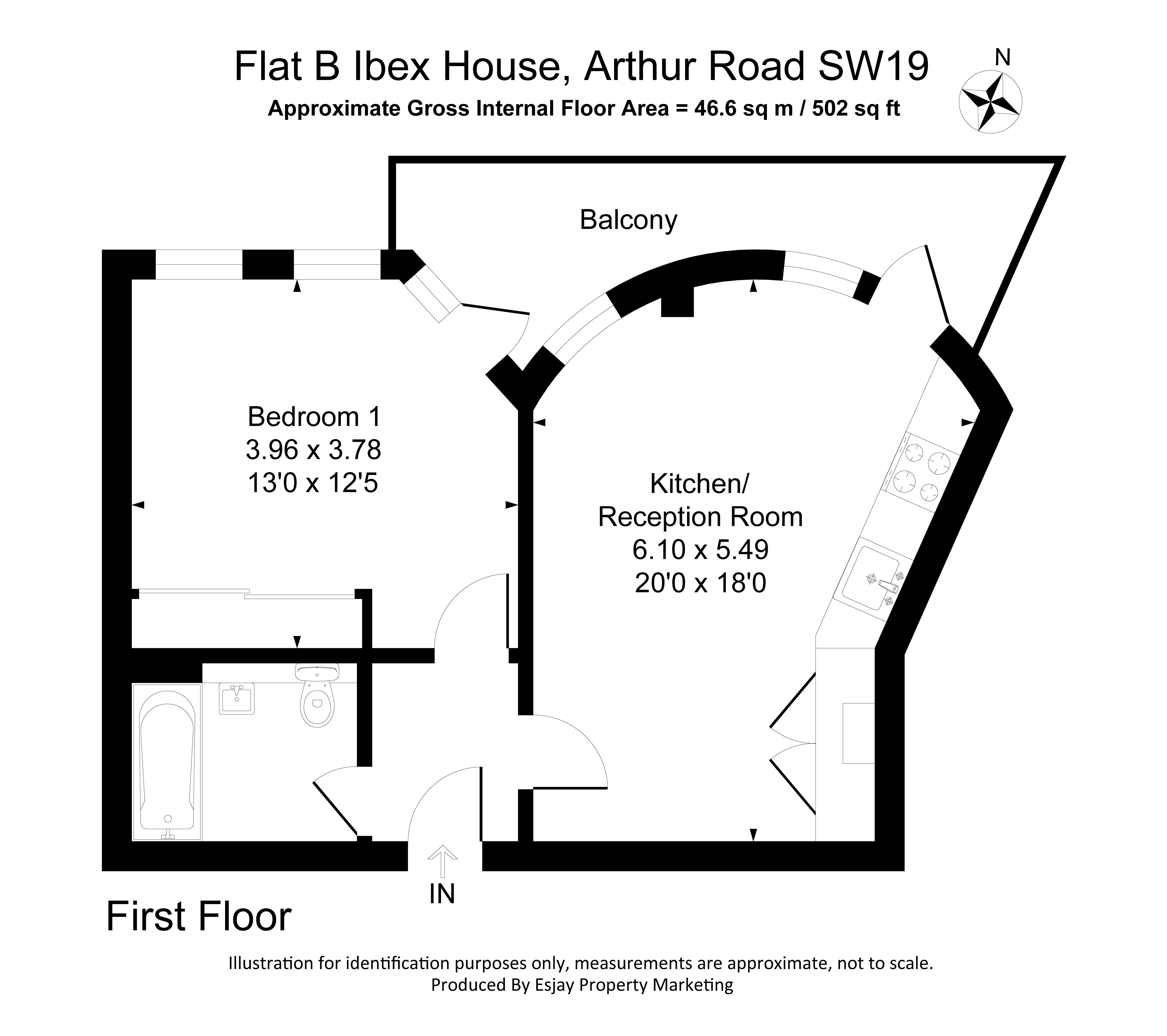 Flat B Ibex House, Wimbledon Park, SW19 floorplan