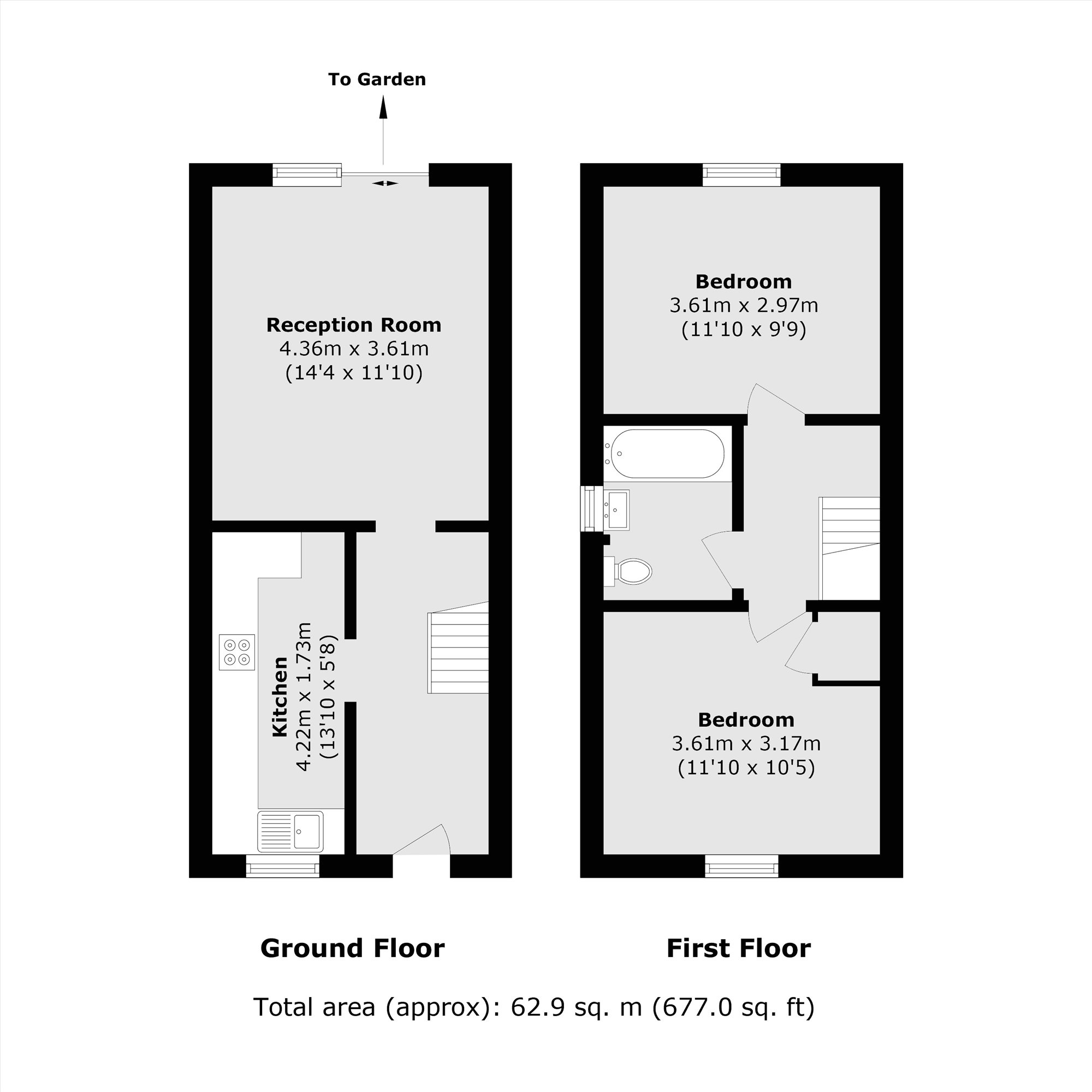 1 Kimberley Terrace, 228  A Half, Manor Lane, London floorplan