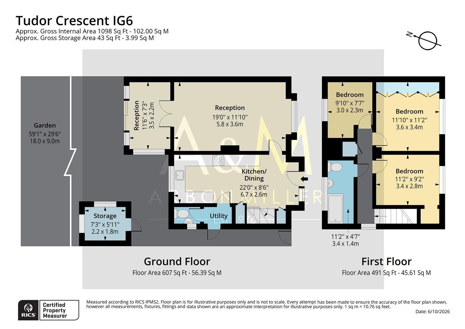 60, Tudor Crescent, Hainault floorplan