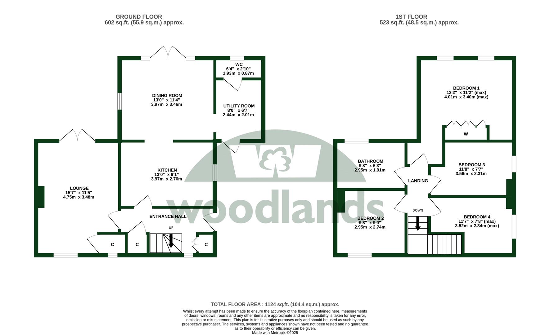 4 Park Works Cottages, High Street, Nutfield floorplan