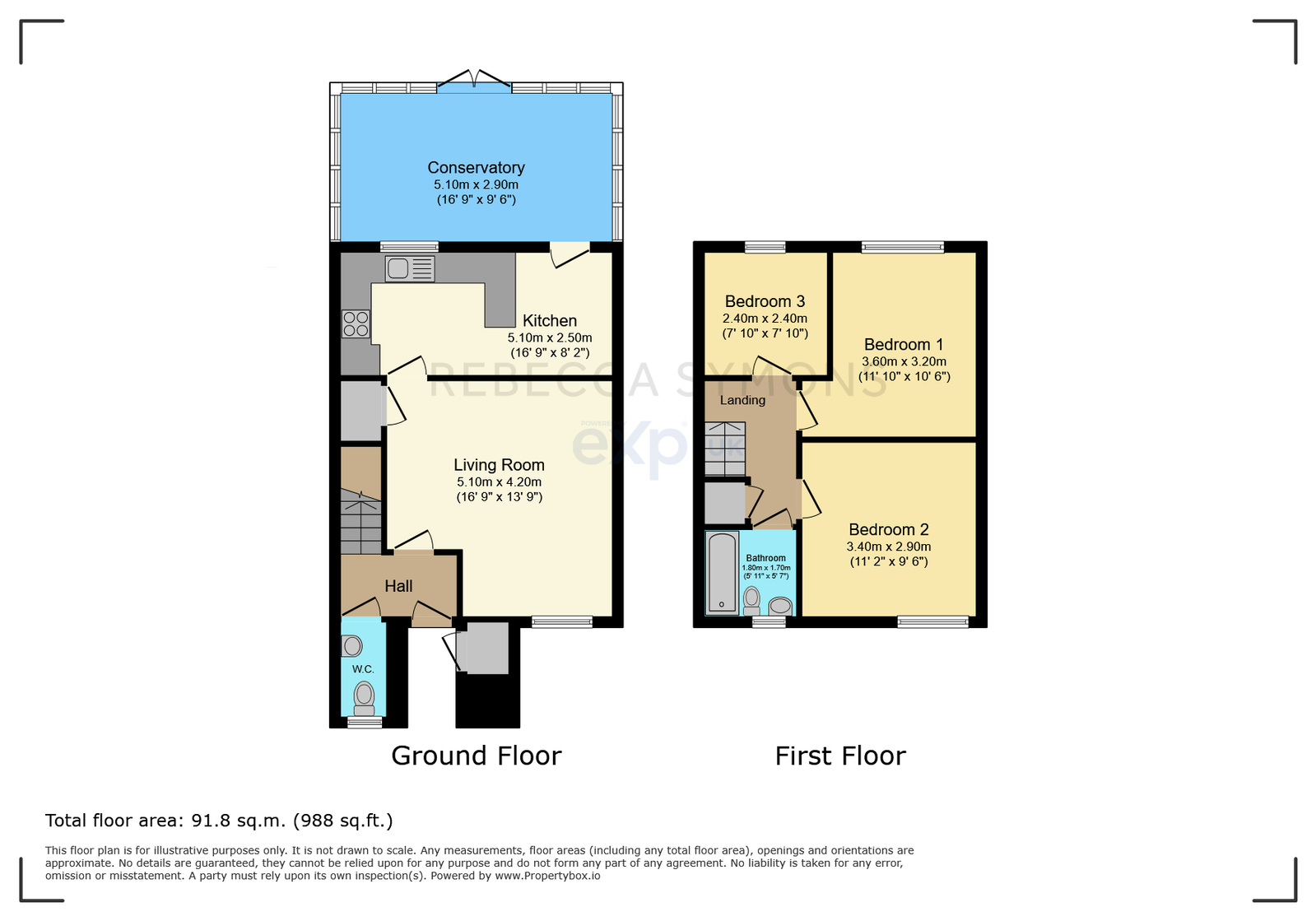 6, Little Plover Close, Minehead floorplan