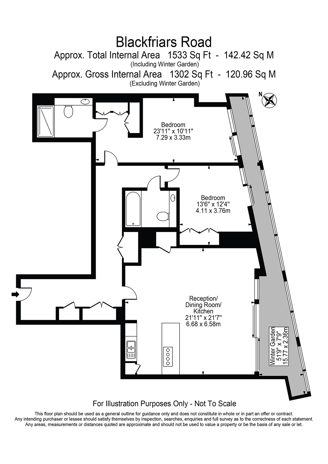 2 Bedrooms Flat to rent in 1 Blackfriars Road, London SE1