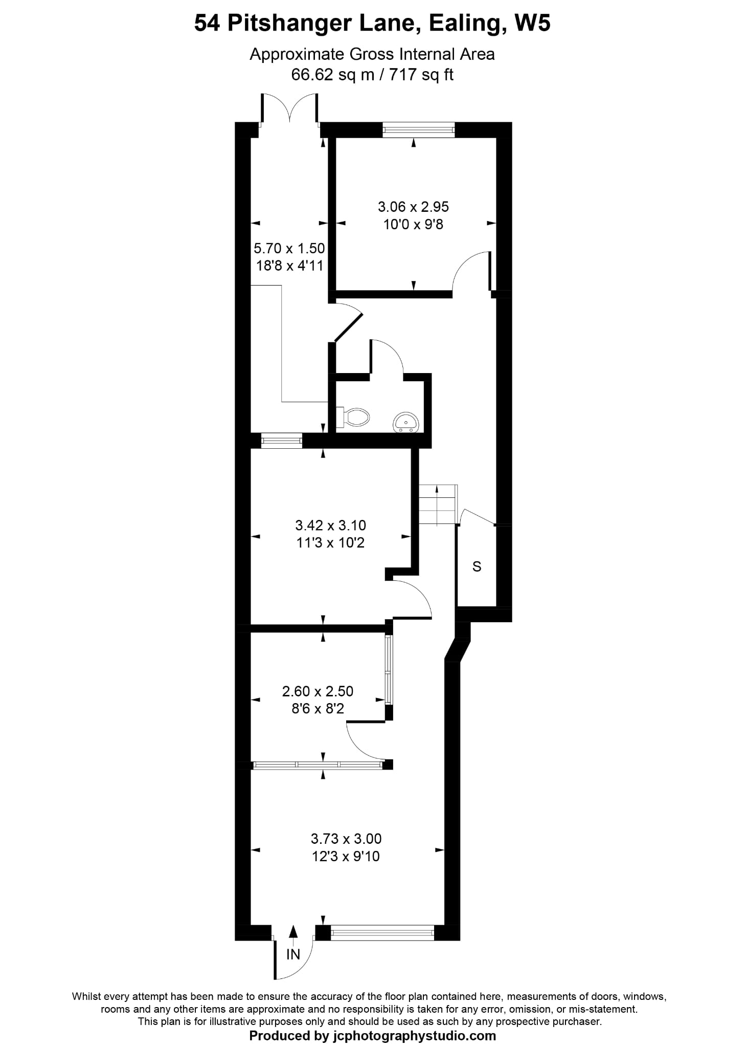 54, Pitshanger Lane, London floorplan