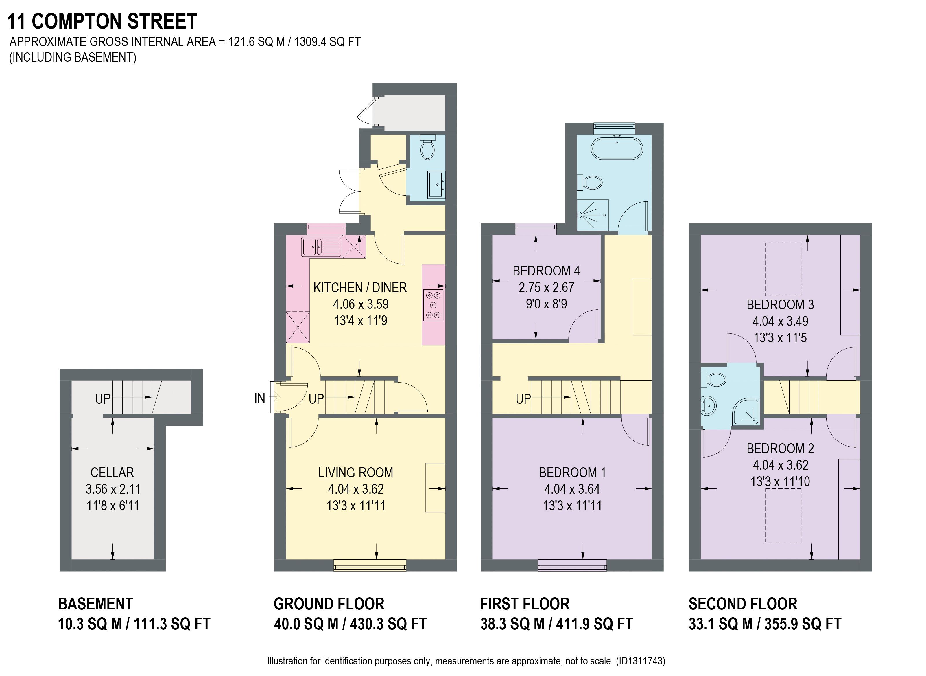 11, Compton Street, Chesterfield floorplan