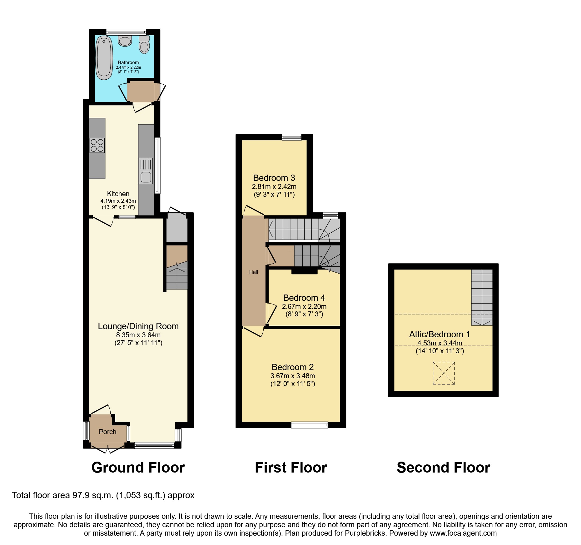 36, Meyrick Road, Portsmouth floorplan