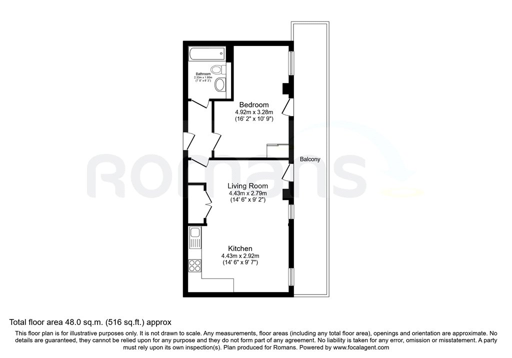 Farnborough Road, Farnborough, Hampshire GU14, 1 bedroom flat for sale