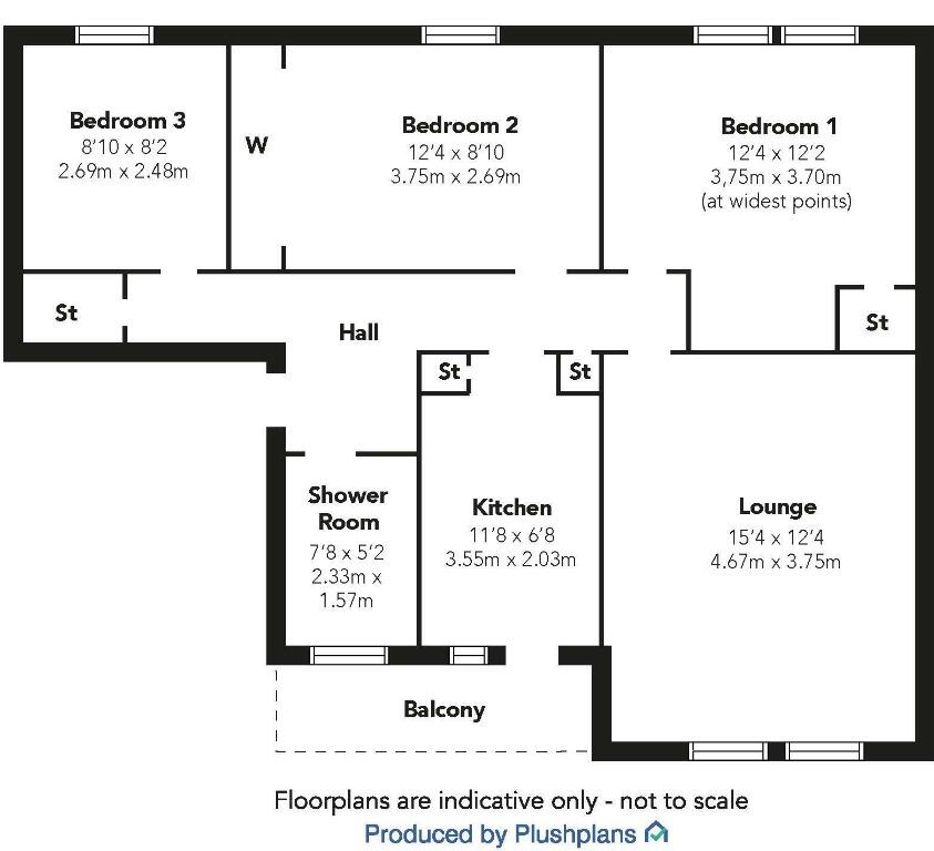 3/2, Glasgow floorplan