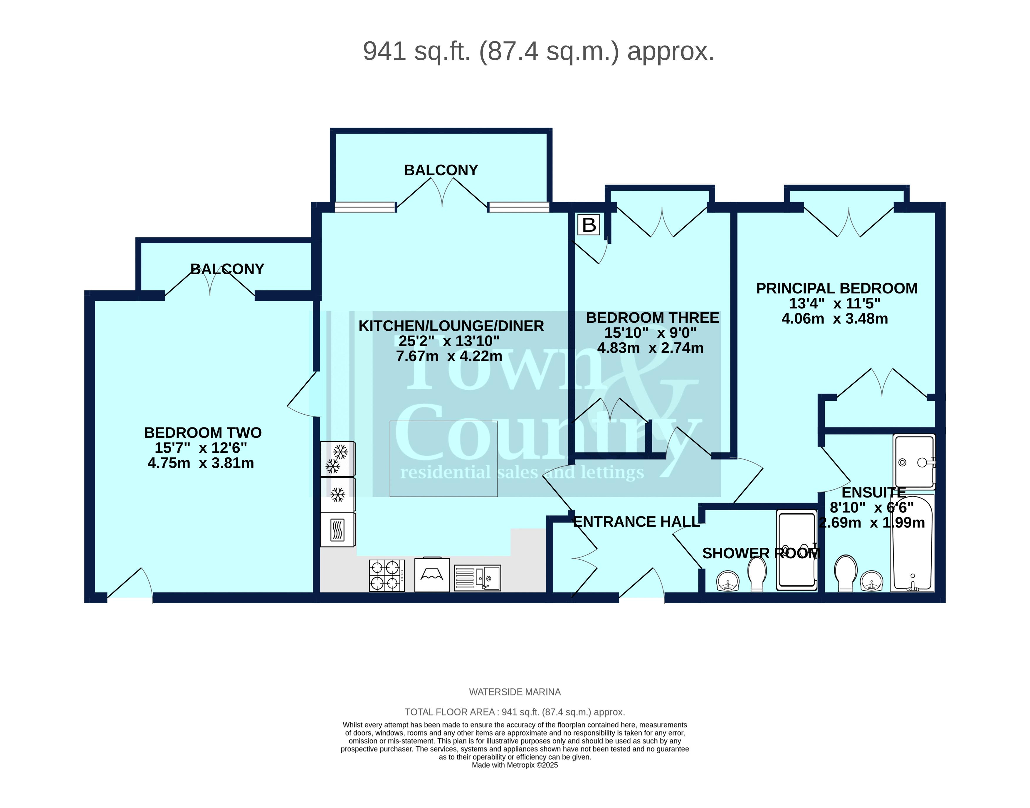 Flat 29 The Colne, Waterside Marina, Colchester floorplan