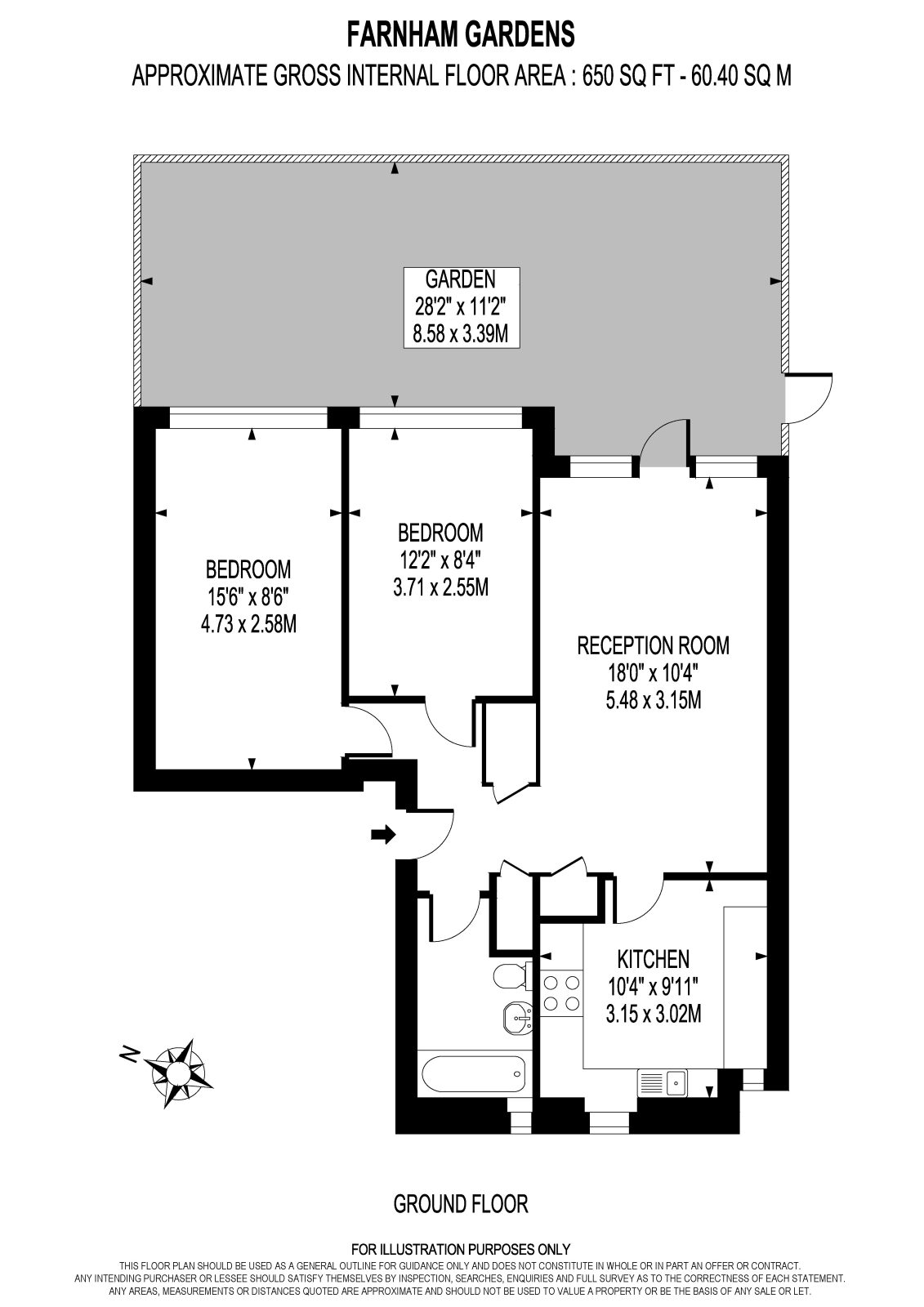 The Garden Flat, 8, Farnham Gardens, Raynes Park floorplan