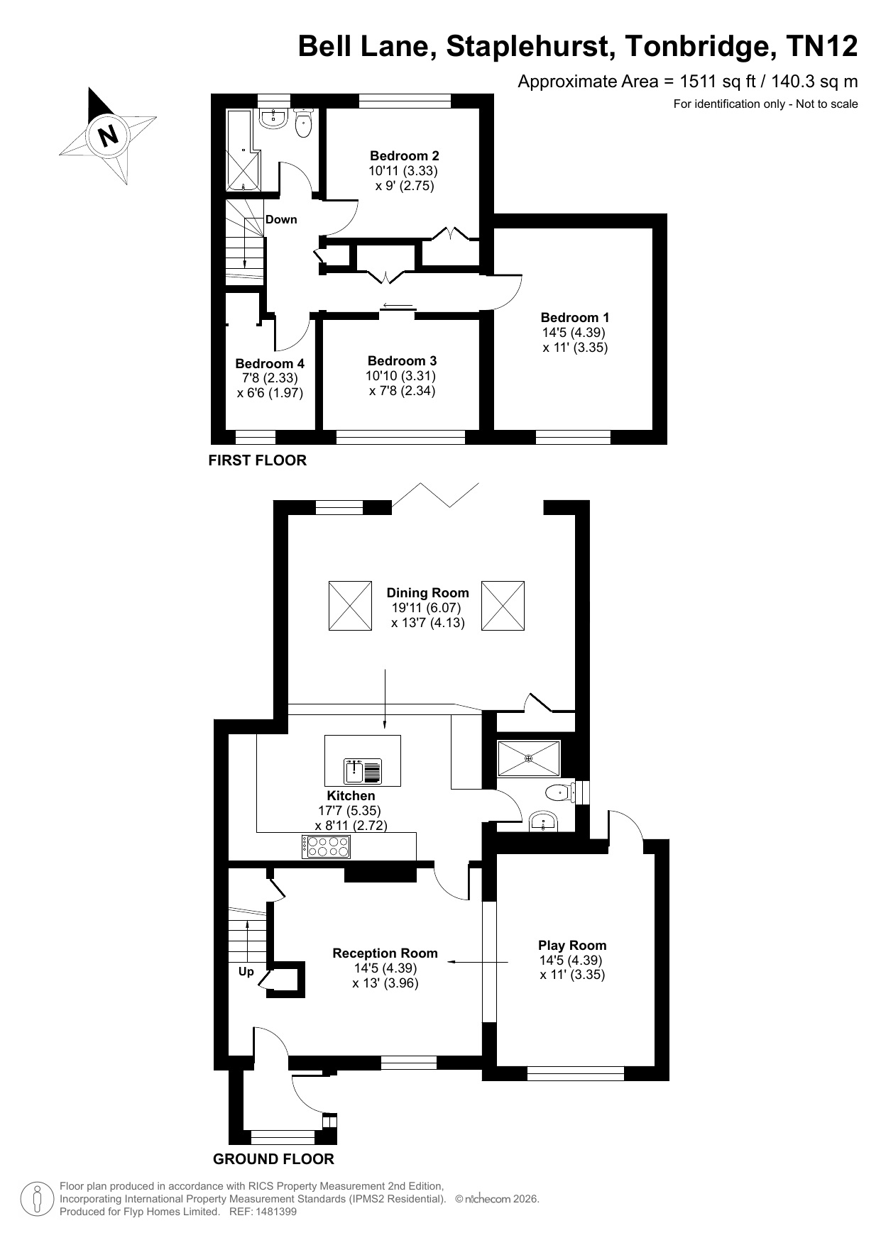 16, Bell Lane, Tonbridge floorplan