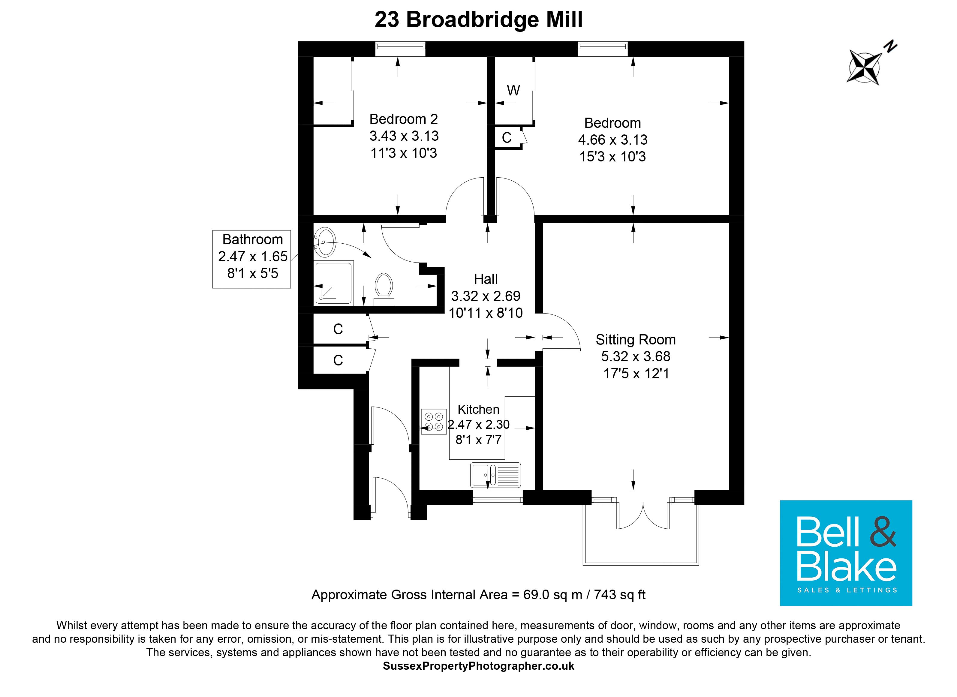 Broadbridge Mill, Old Bridge Road, Bosham, Chichester PO18, 2 bedroom