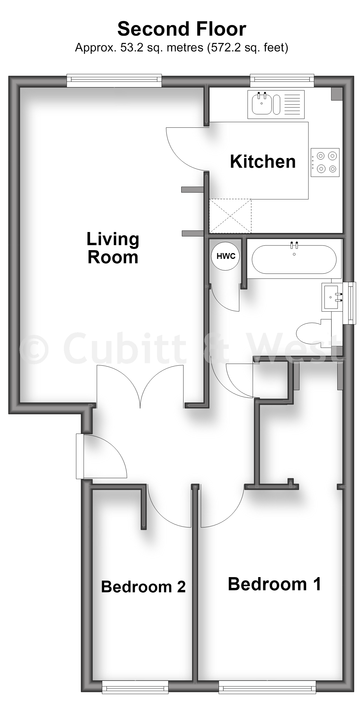 23, Adams Way, Croydon floorplan