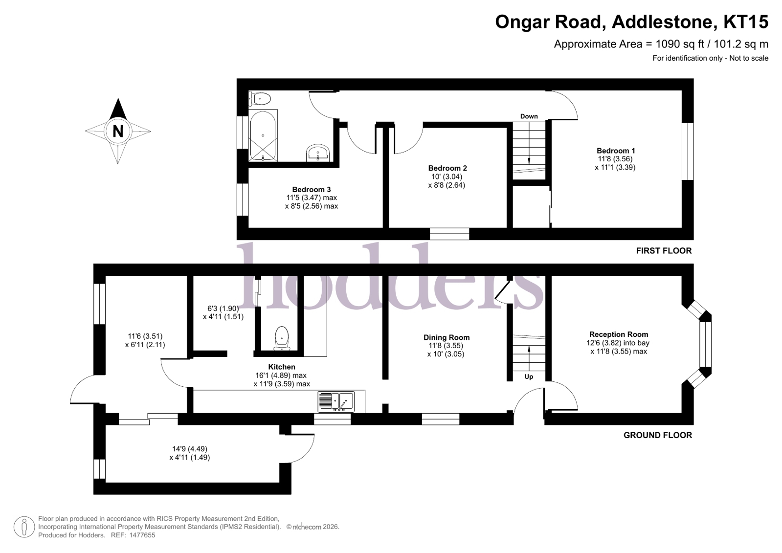 5, Ongar Road, Addlestone floorplan