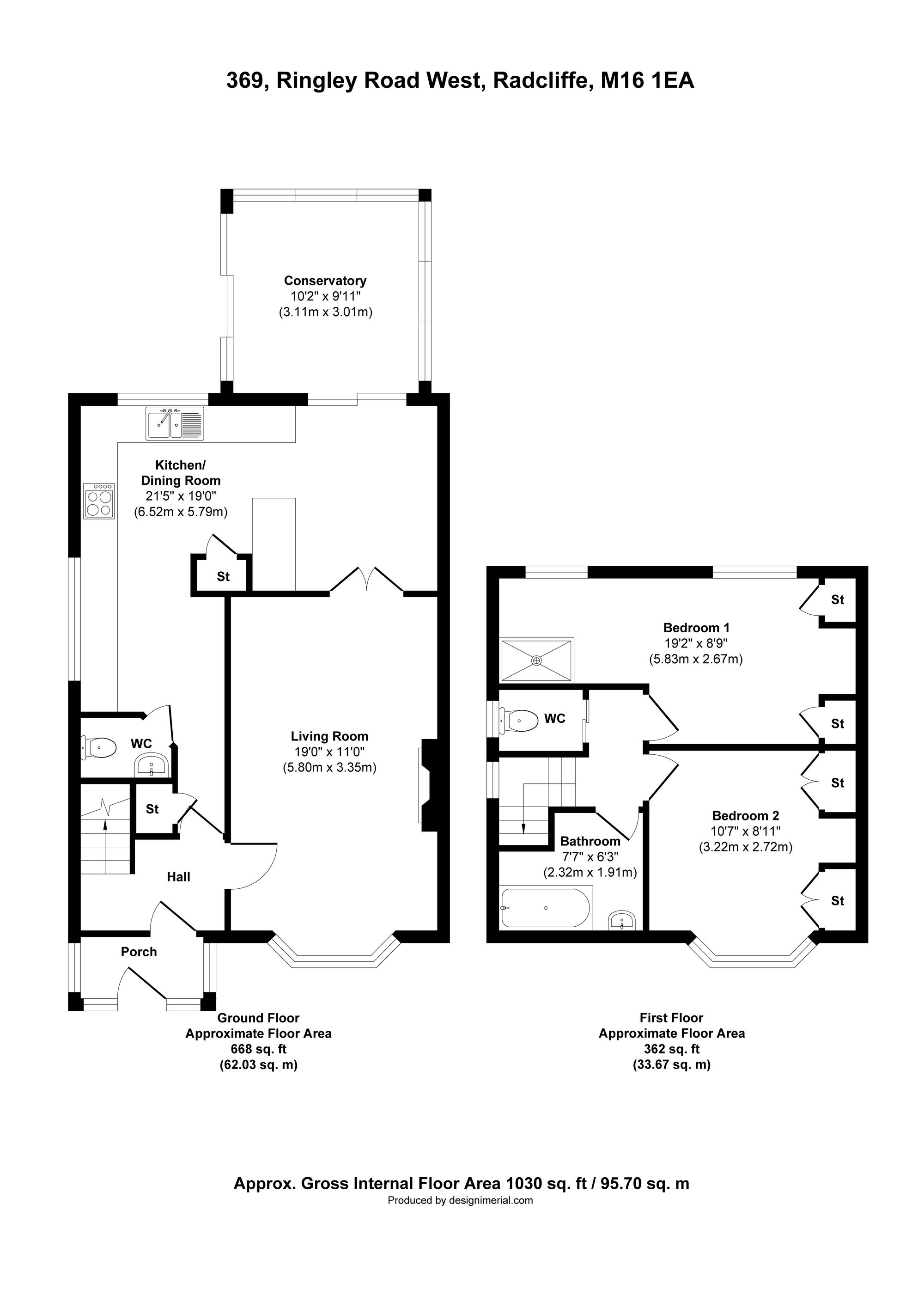 369 Ringley Road West, Manchester floorplan