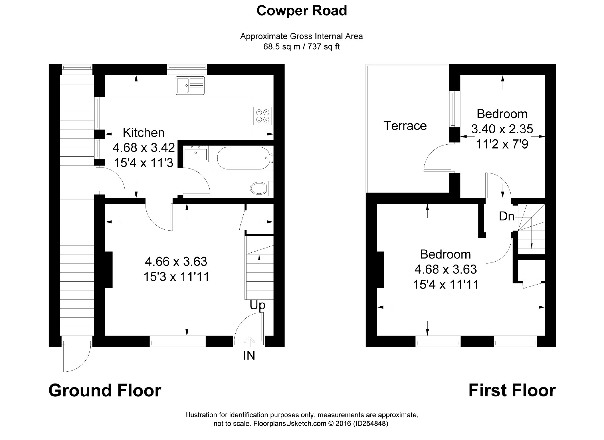 2 Bedrooms Semi-detached house to rent in Cowper Road, London W3